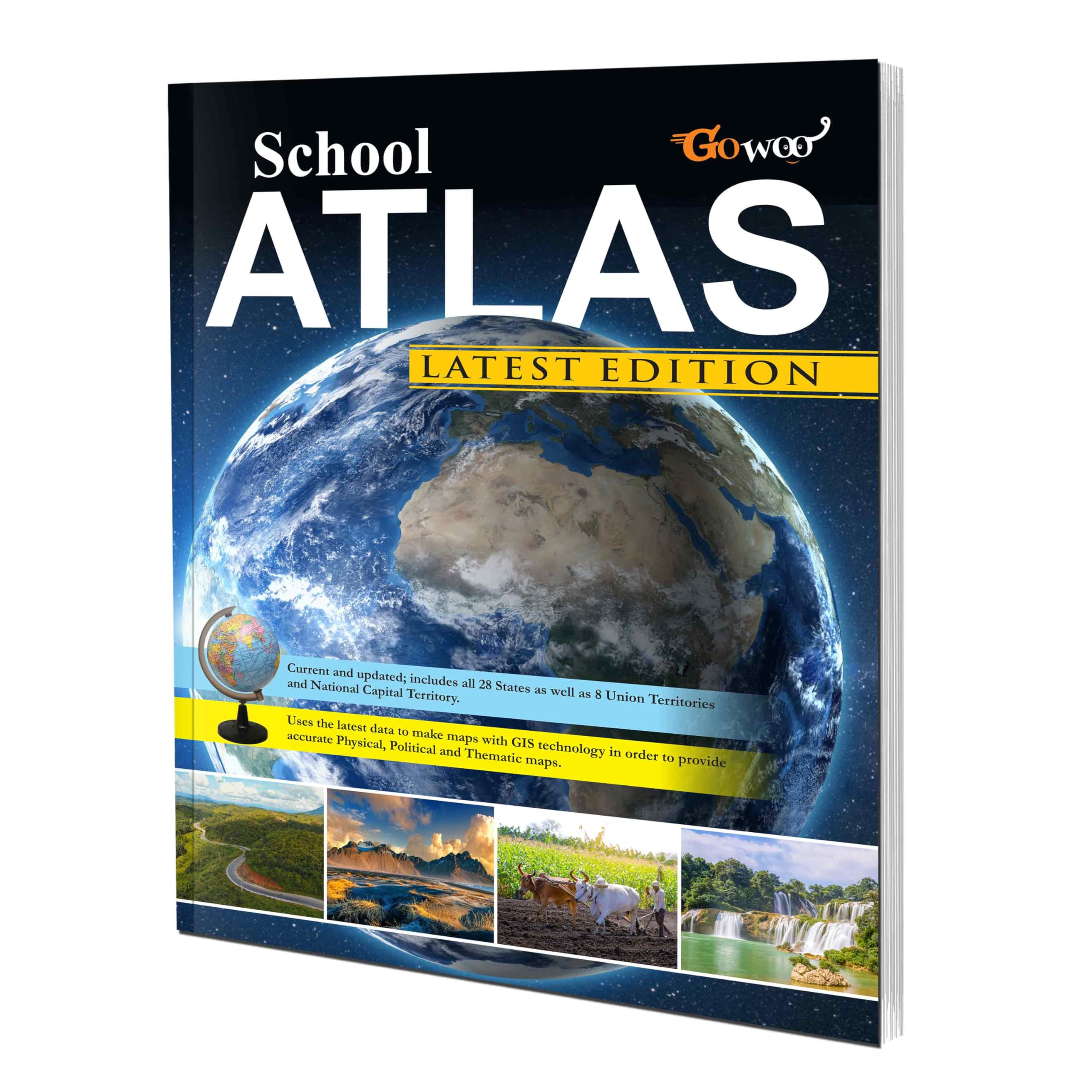 School Atlas Latest Edition (English)  Maplitho | School Atlas : Latest Edition With Comprehensive Mapping