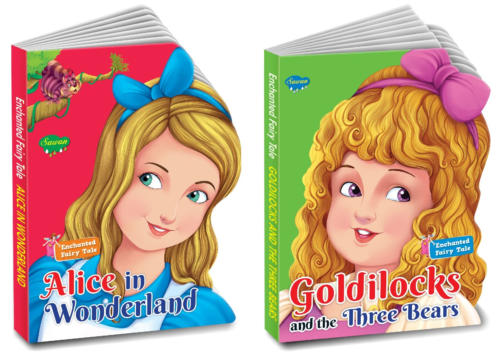 Sawan Enchanted Fairy Tale Story Books | Pack Of 2 Books | Cut Out Die Cut Shape Books (V1)