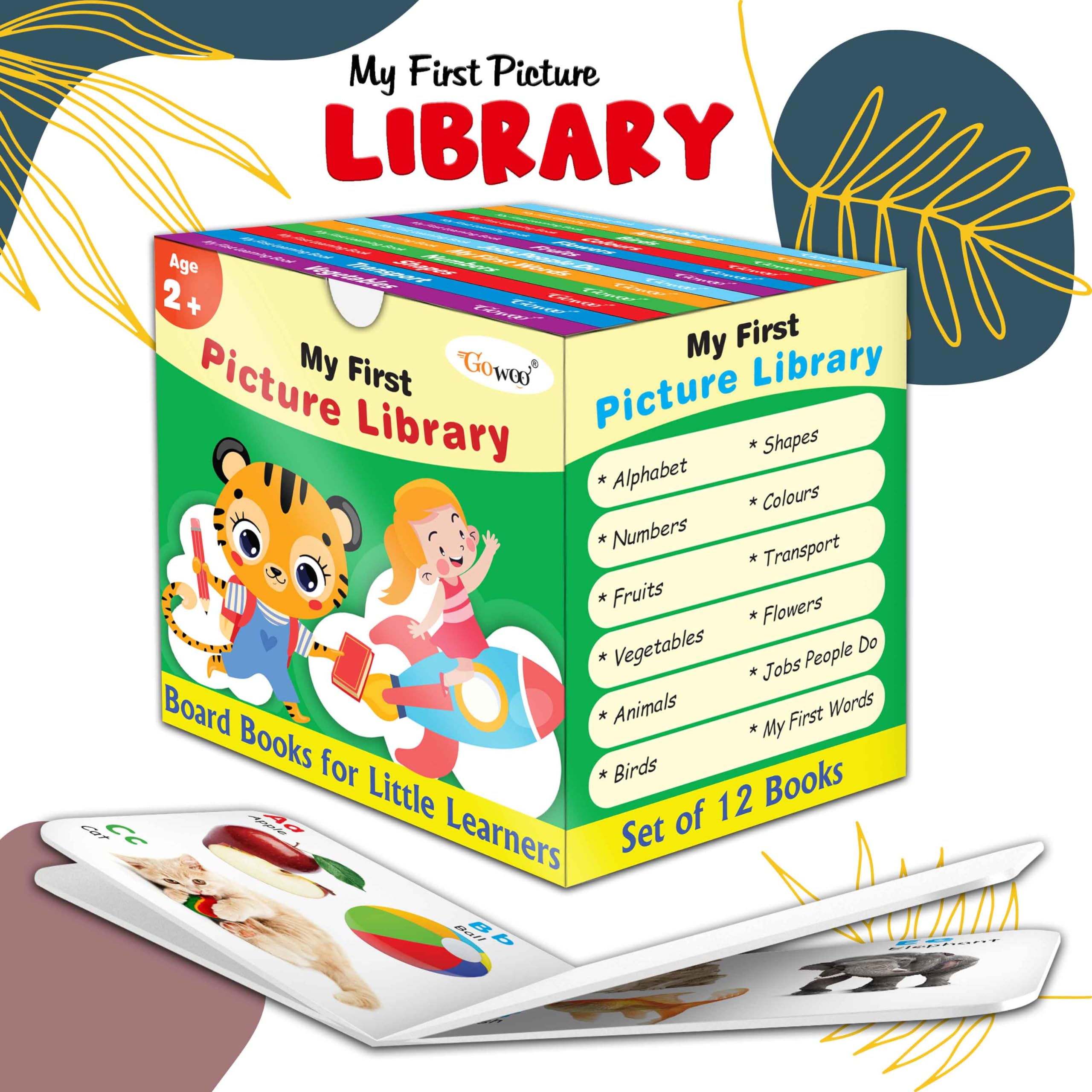 My First Complete Learning Library (Green Edition) : Boxset Of Board Books For Children, Toddler board book set, Early learning 