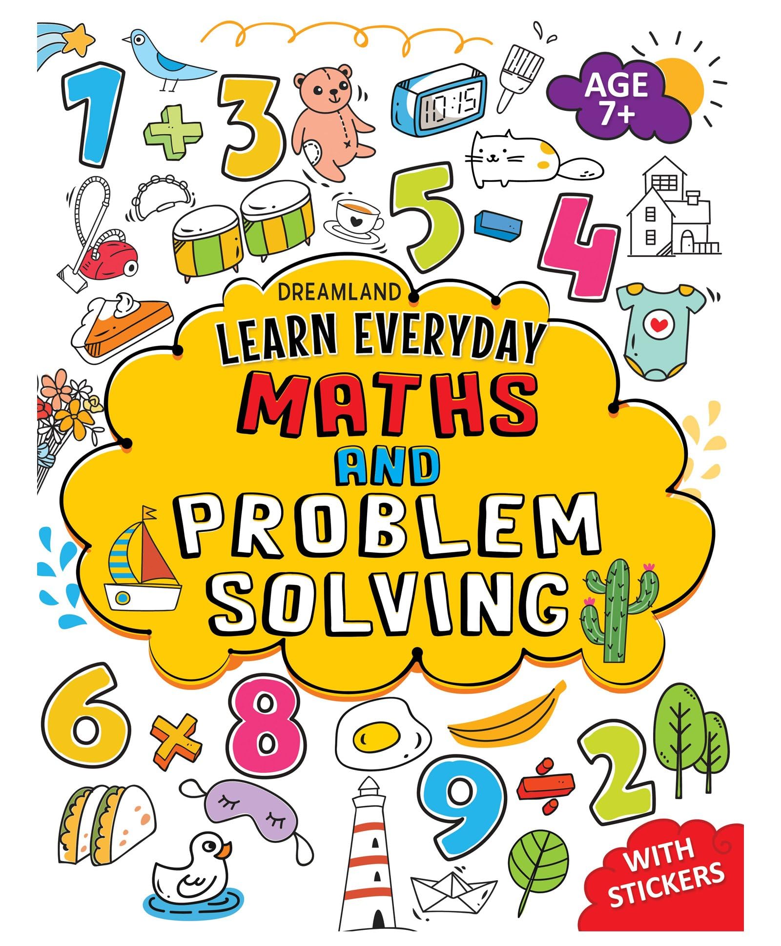Maths Problem Solving Activity Book Age 7+ with Stickers  Learn Everyday Series For Children