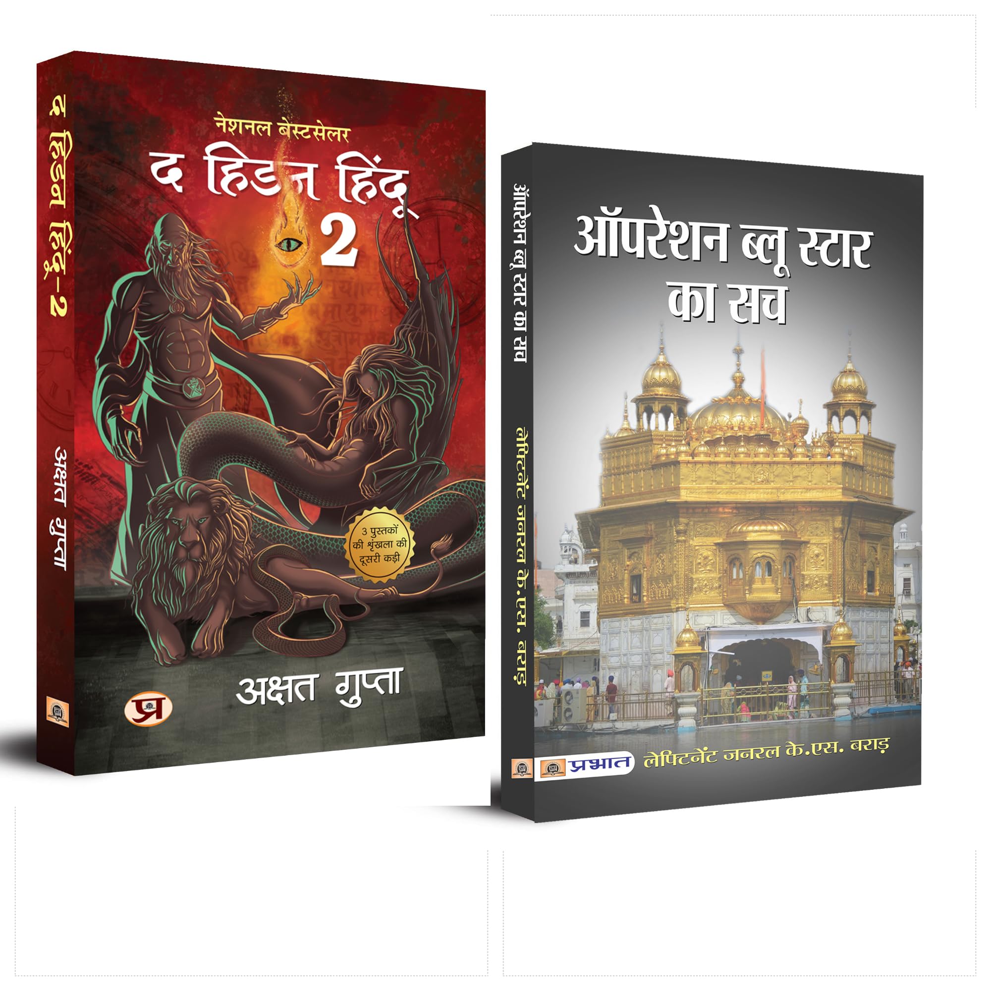Operation Blue Star Ka Sach and The Hidden Hindu Book 2 (Set of 2 Hindi Books)