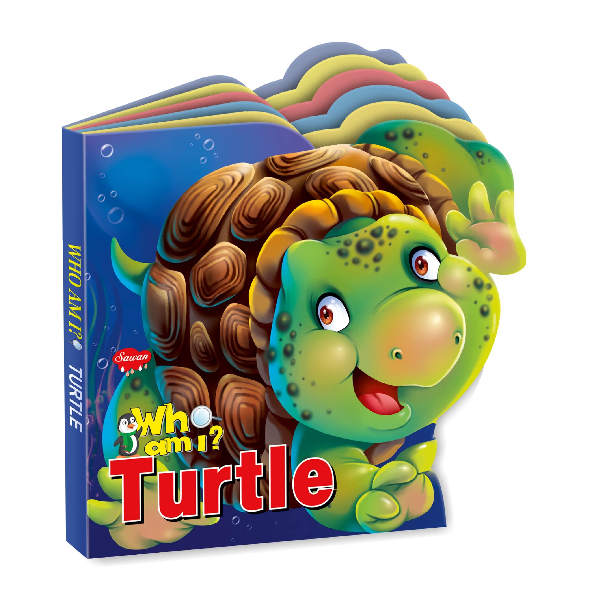 Sawan Presents Who Am I Turtle | DieCut Shape BoardBook
