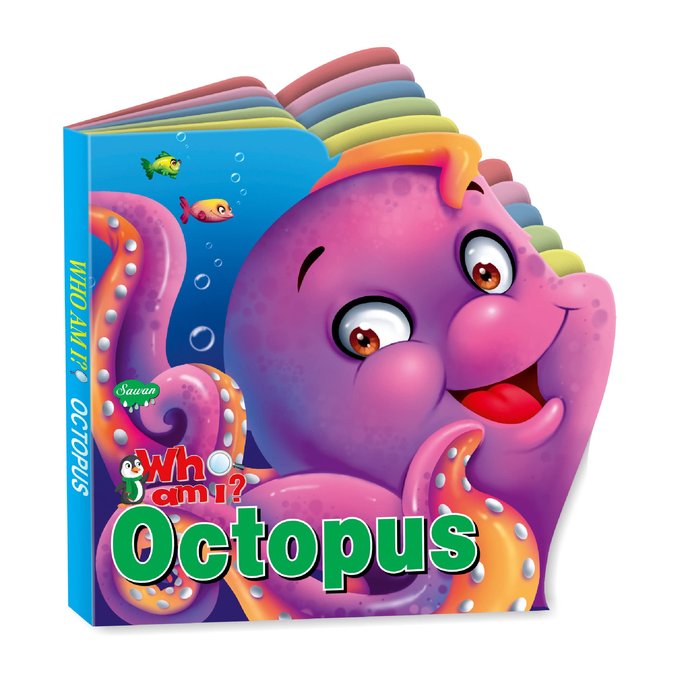 Sawan Presents Who Am I Octopus | DieCut Shape BoardBook