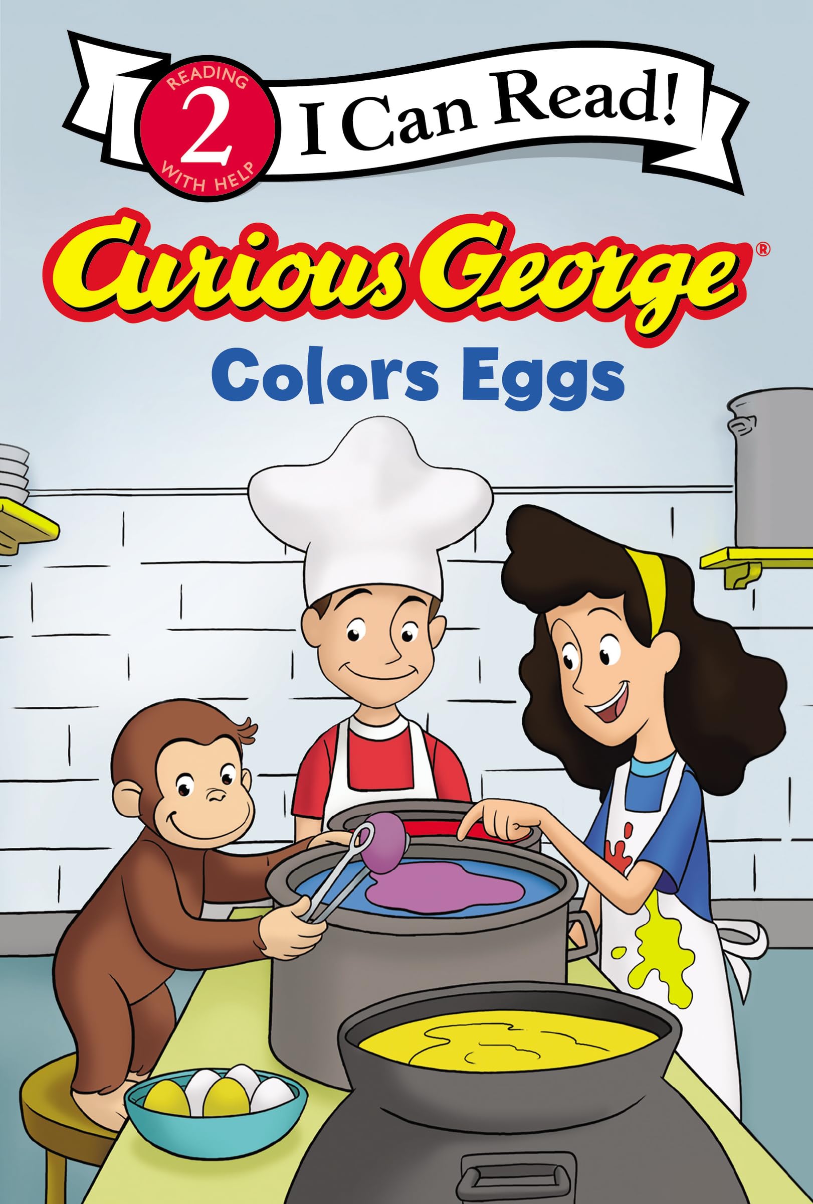 Curious George Colors Eggs: A Colorful Easter Adventure with Everyones Favorite Curious Monkey (I Can Read Level 2)