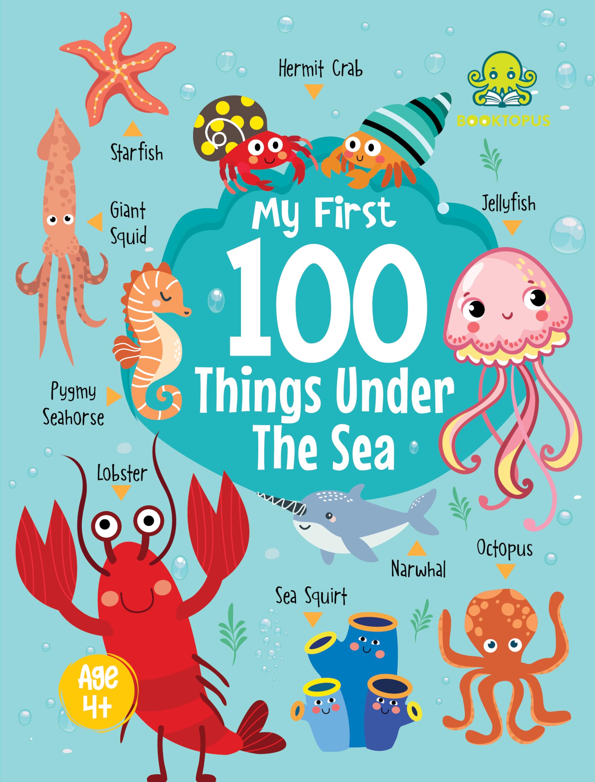 Booktopus Mini Board Book  My First 100 Things Under The Sea  Early Learning Books For Kids  Picture Books For Baby 4+ Years 