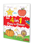 4 IN 1 COPY TO COLOUR BOOK : Fun Educational Book for Kids to Colour, Bestselling Colouring Book for Ages 312, Preschool Combo 