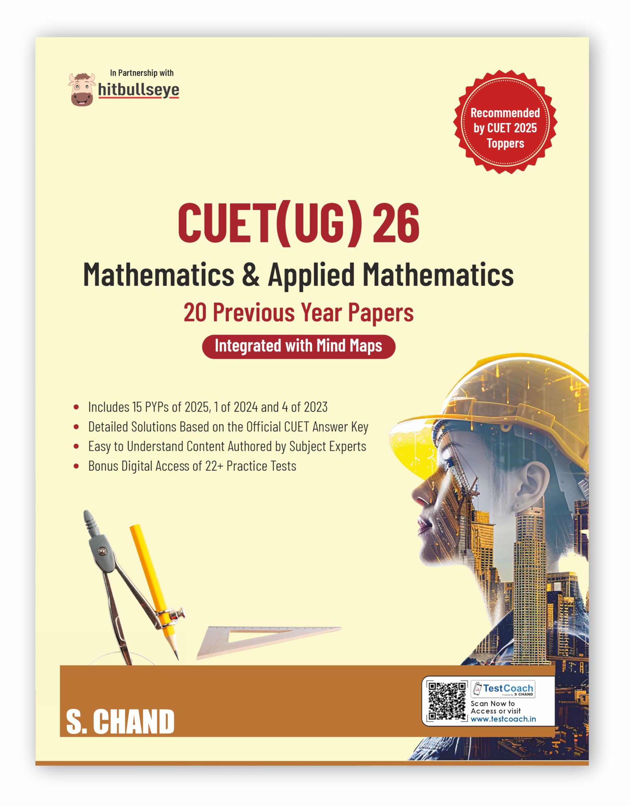 CUET UG Mathematics & Applied Mathematics 20 PYP Book 2026 for Entrance Exam Prep | Mind Maps | Previous Year Question Paper PYQ