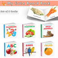 Early Learning Board Book Set for Toddlers  6 Book Collection for kids  ABC, Numbers, Fruits, Vegetables, Wild Animals, Birds, 