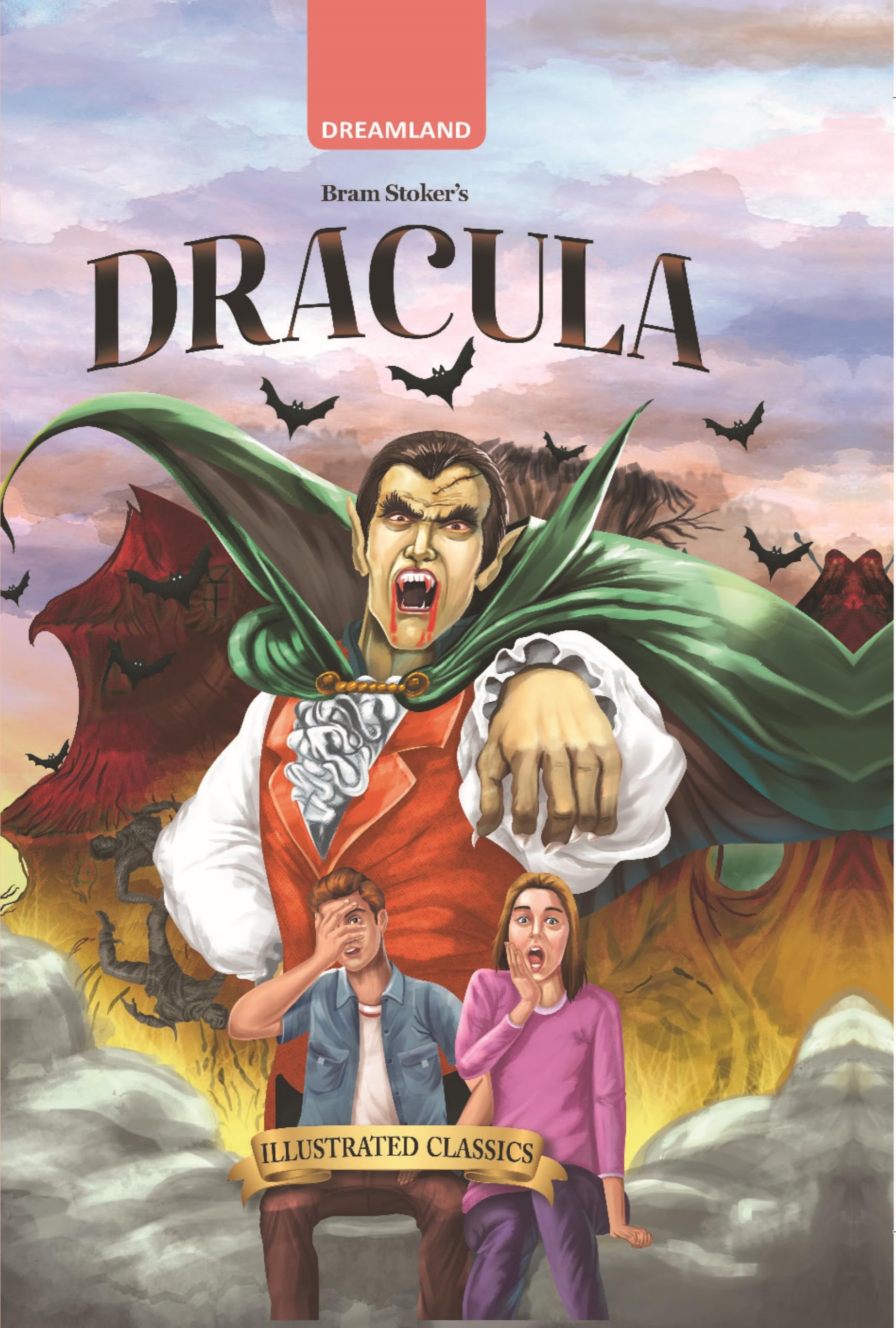 Dracula  Illustrated Abridged Classic For Children Age 8 To 15 | EasyToRead Book With Pictures & Practice Questions On Courag