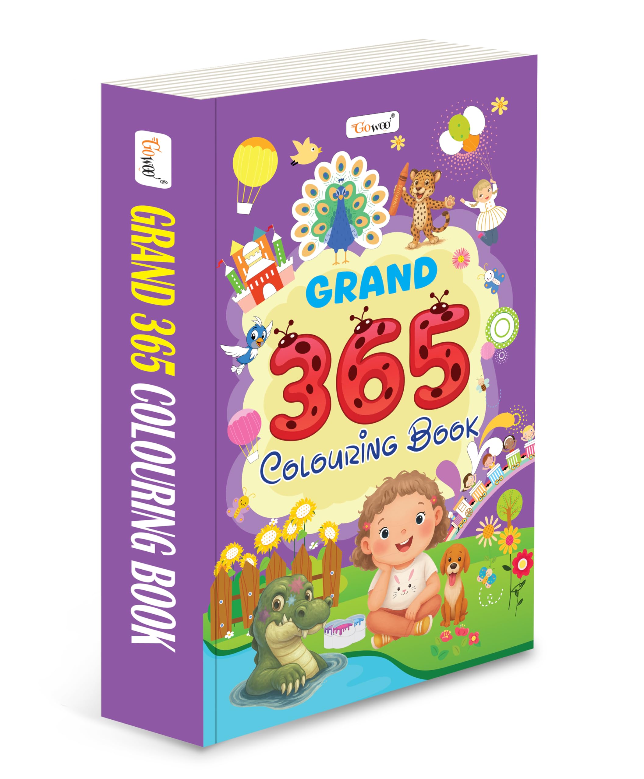 GRAND  365 Colouring Book : learn with colouring, creative learning for toddlers, preschool colouring book, educational book f