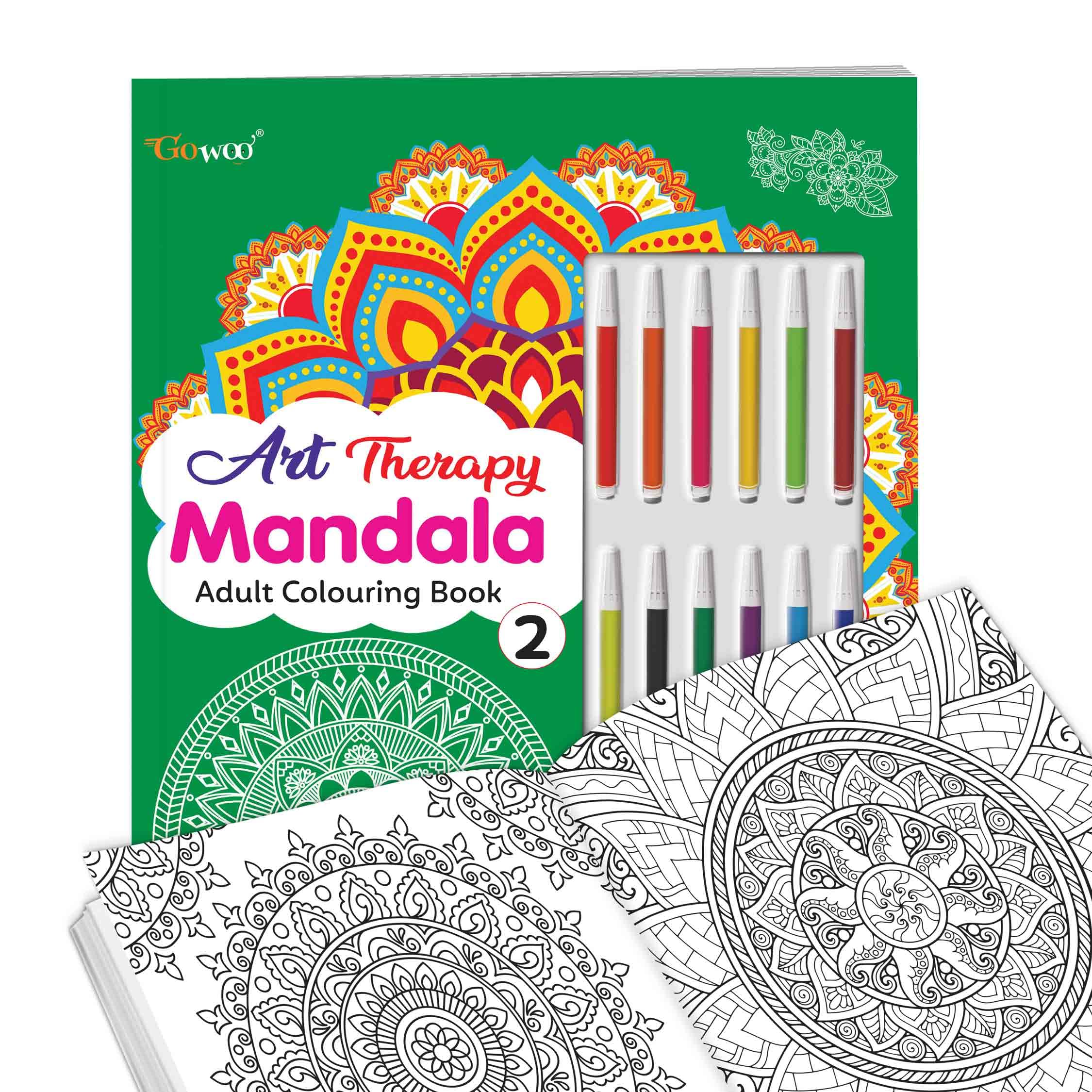 Art Therapy Mandala Adult Colouring Book  2 : Peaceful Mandala Designs For Relaxation, Intricate Mandala Designs For colouring