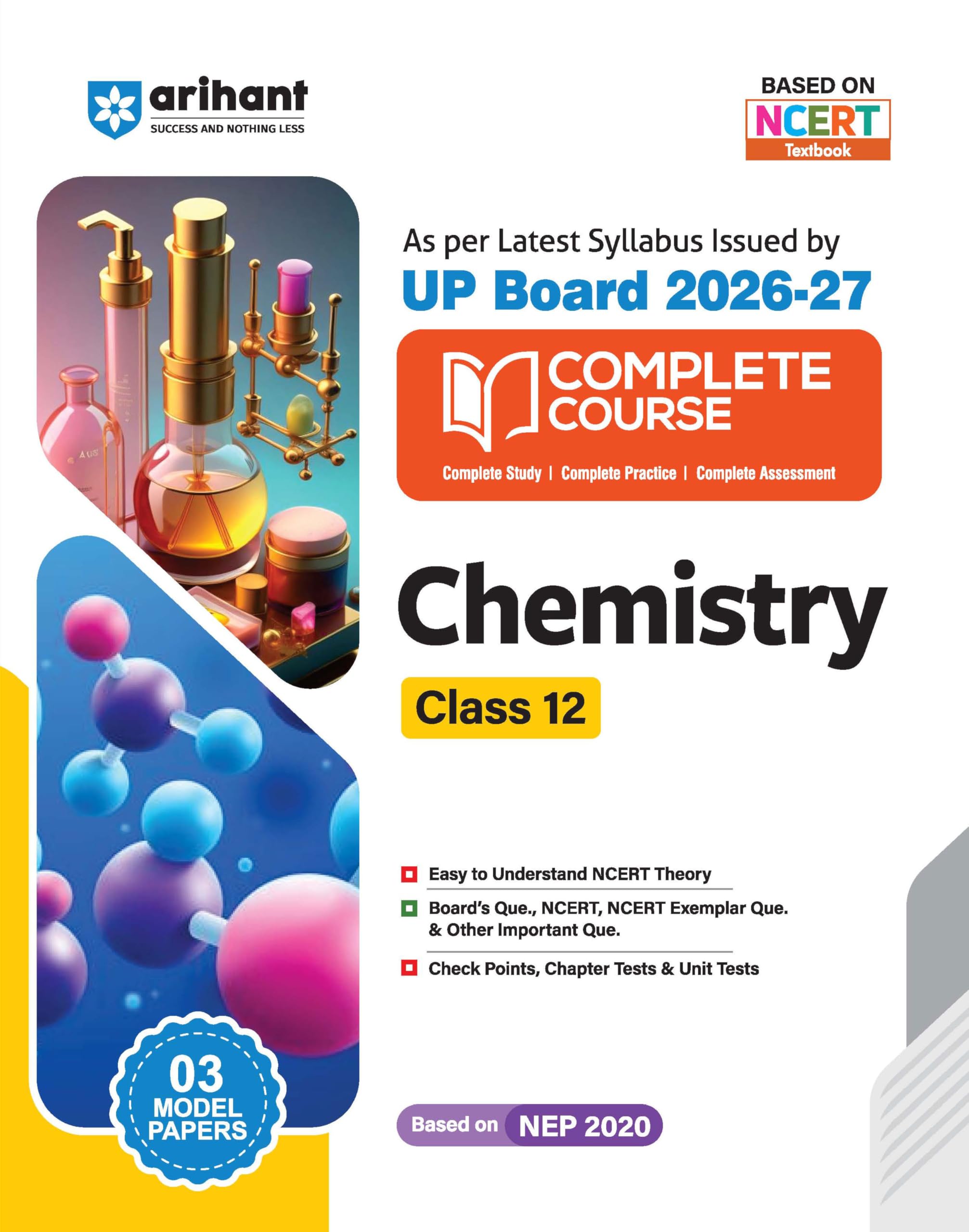 Arihant UP Board 202627 Complete Course Chemistry Class 12 | Based on NCERT Textbook | NEP 2020 | Chapter Tests, Topic Tests, M