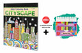 Cityscape  Adult Colouring Book With 12 Water Colour Sketch Pen : Fun colouring for Kids and Adults, Art & Craft Kit, Calming C