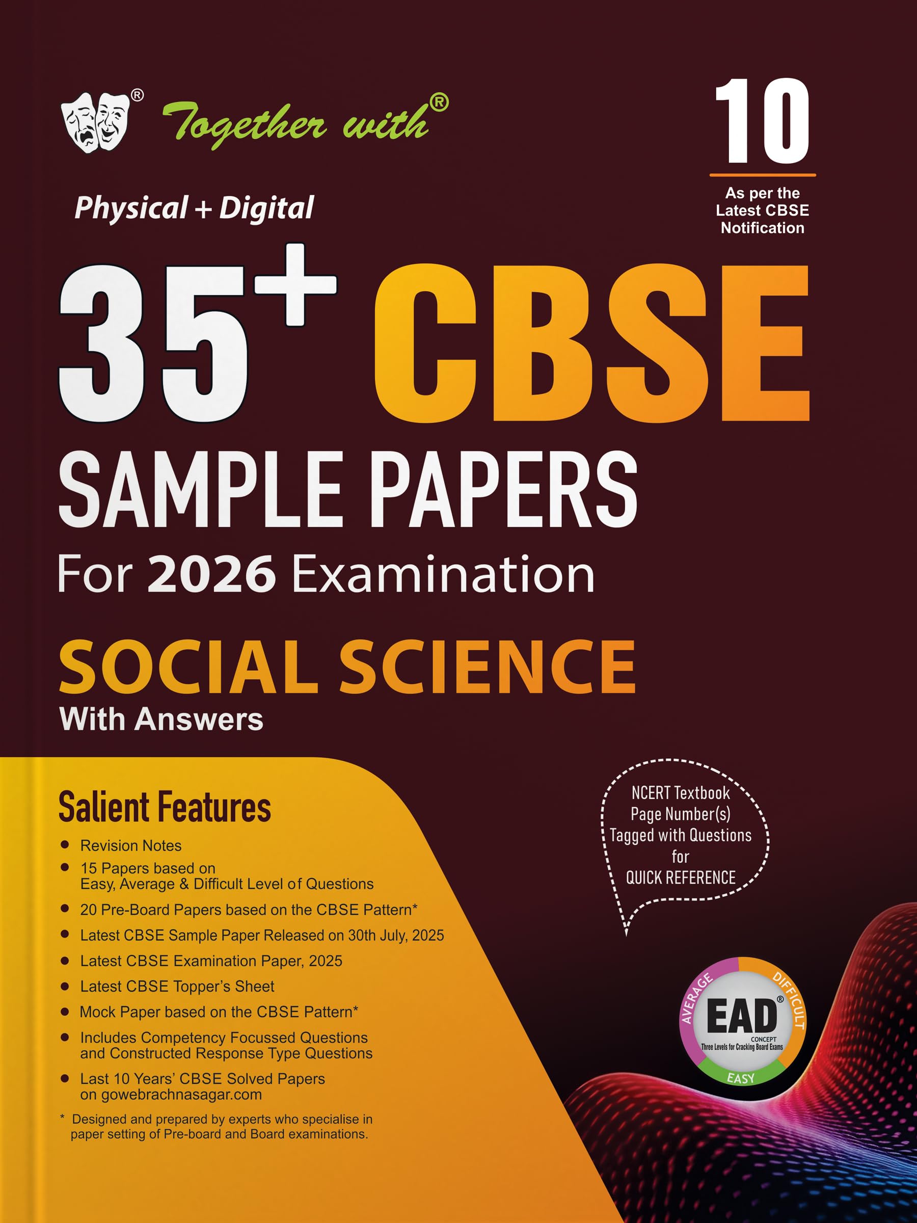Together With 35+ Cbse Sample Papers Class 10 Social Science For 2026 Board Exam | Ead Series In Physical + Digital Edition Incl