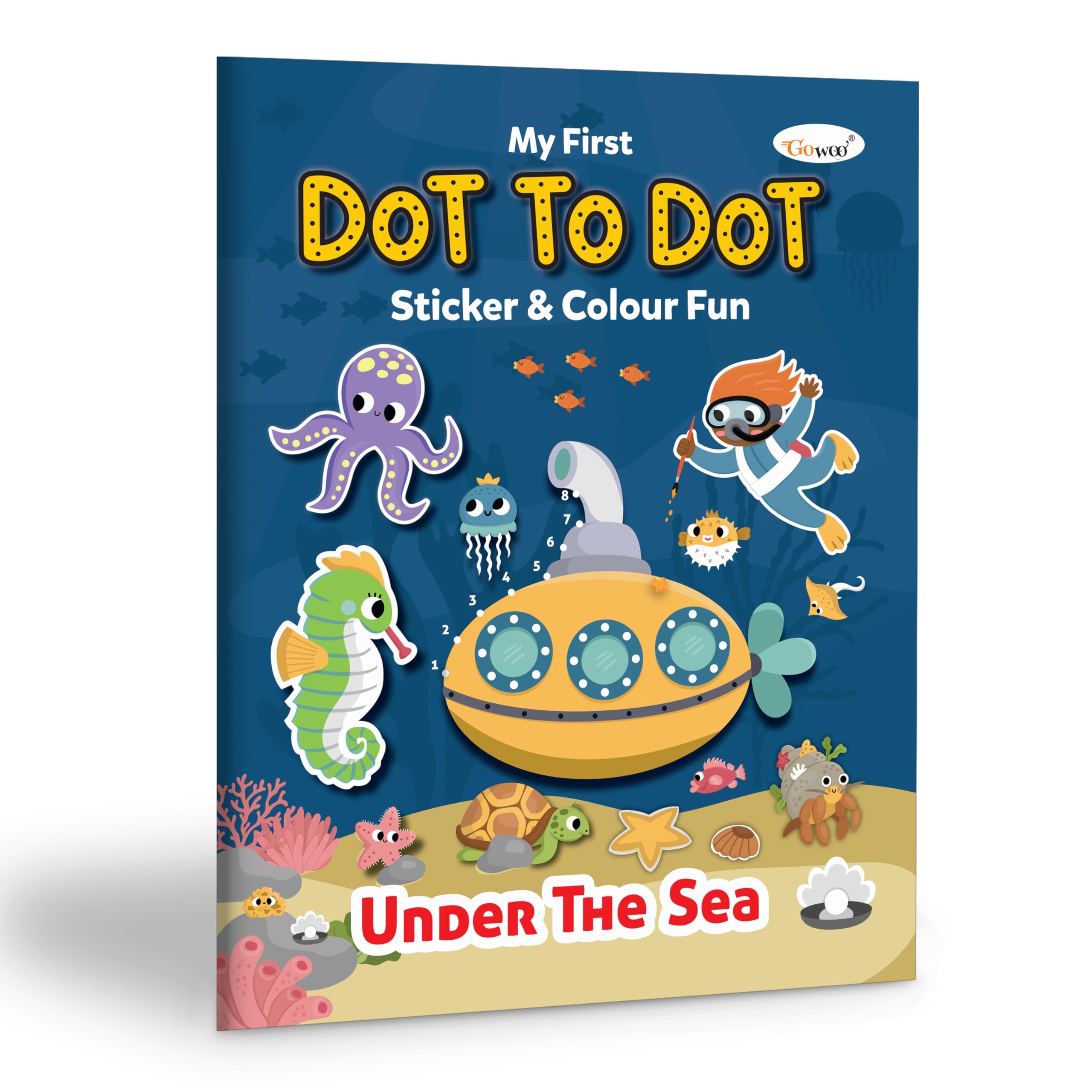 My first Dot to Dot Sticker & Colour Fun  Under the Sea book : Educational Fun Coloring Book, Childrens Sticker Art Book, Fun C