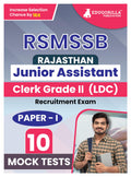 RSMSSB Rajasthan Clerk GradeII / Junior Assistant Paper 1 Exam Prep Book 2024 | 10 Practice Mock Tests (Solved 1500+ MCQs) with