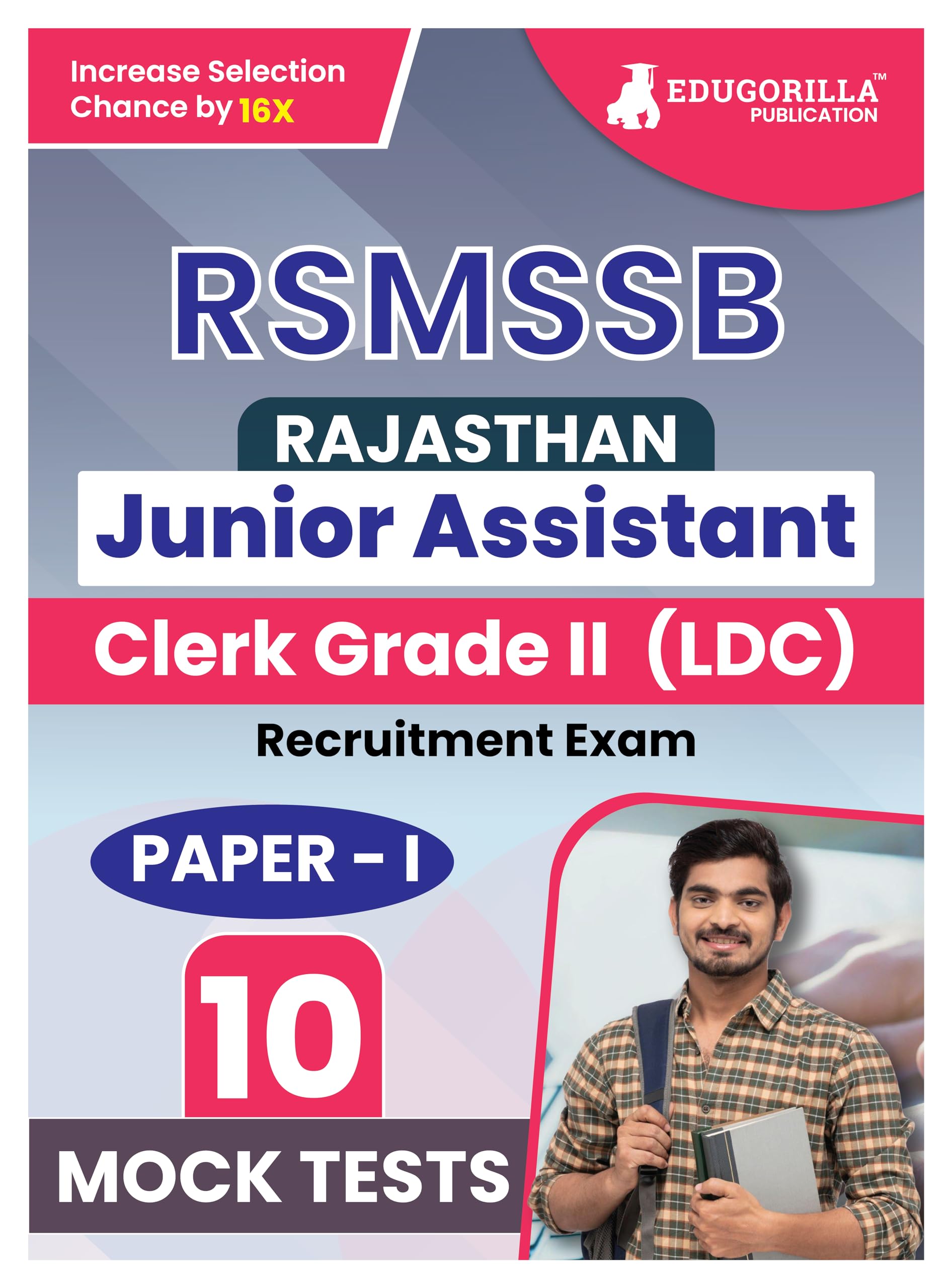 RSMSSB Rajasthan Clerk GradeII / Junior Assistant Paper 1 Exam Prep Book 2024 | 10 Practice Mock Tests (Solved 1500+ MCQs) with