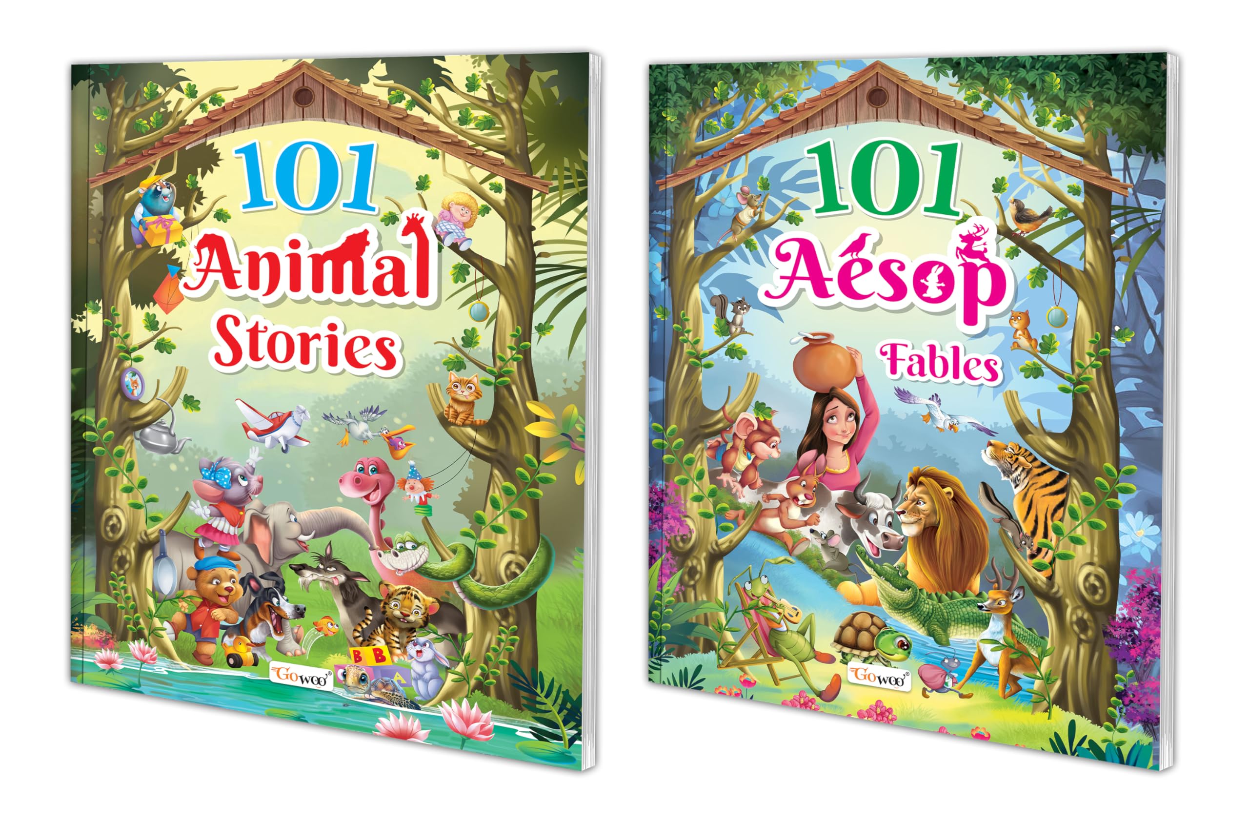 101 Animal Stories and Aesop Fables (Ages 312) (Paperback) : Toddler story book, Kids bedtime stories, Picture book for childre
