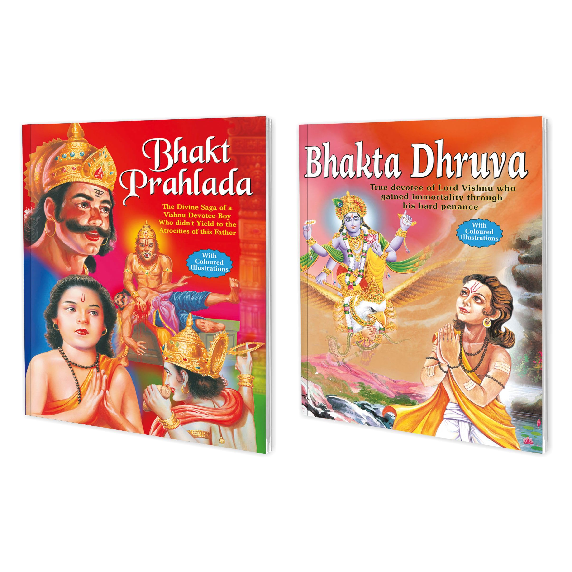 Set Of 2 Books | Children Story Books : Bhakta Dhruva And Bhakta Prahlada [Perfect Paperback] Sawan; Manoj Publications Editoria