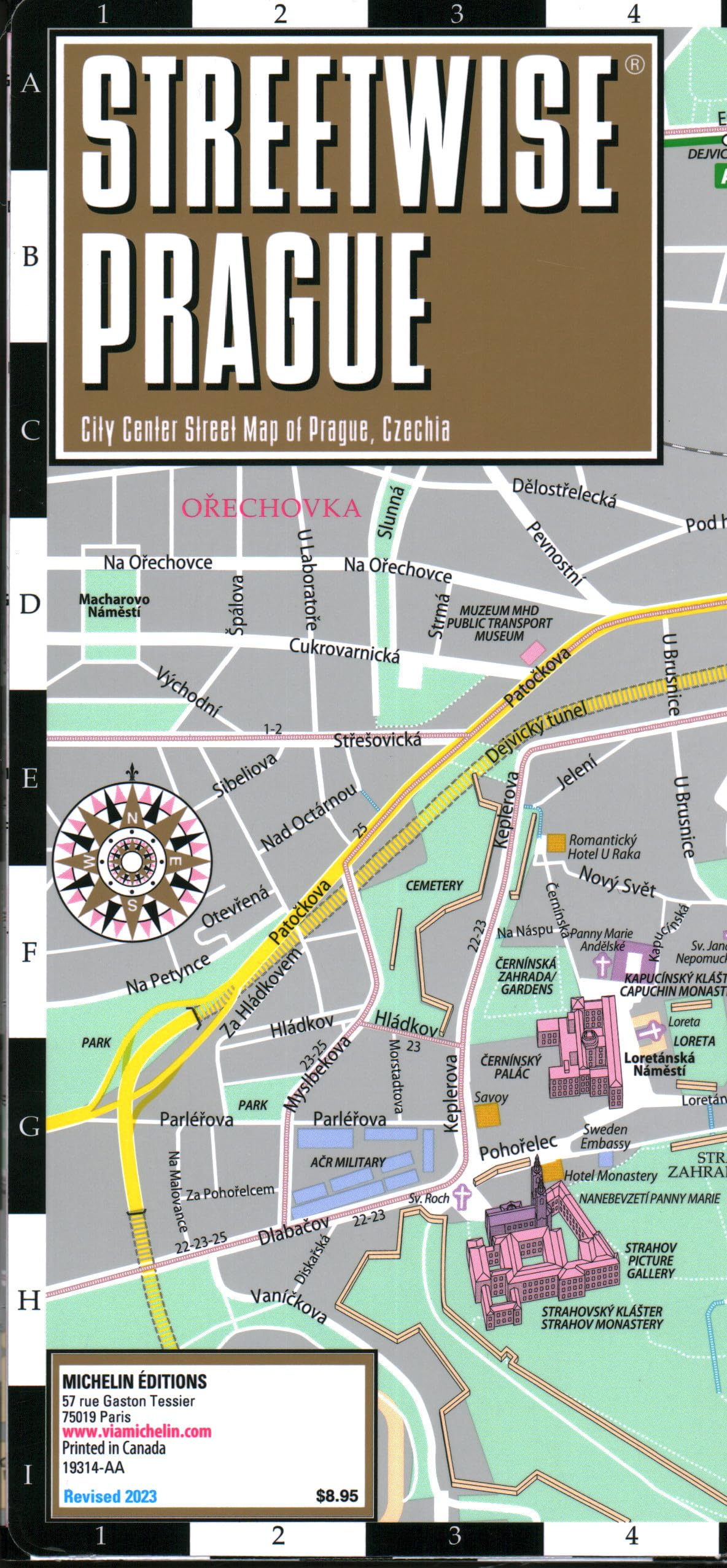Streetwise Prague Map  Laminated City Center Street Map of Prague, CzechRepublic (Michelin Streetwise Maps)