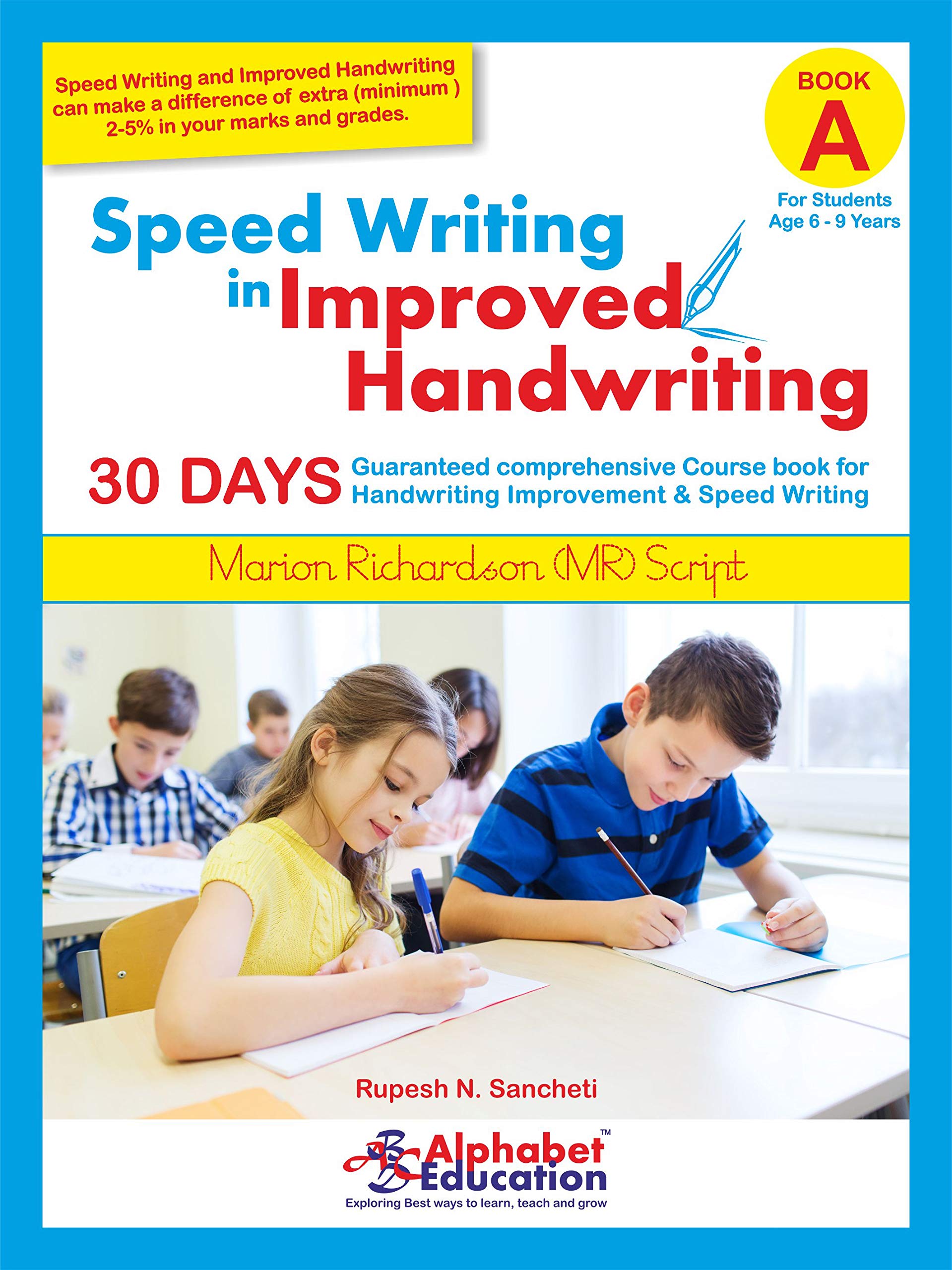 Speed Writing In Improved Handwriting  Mr Script Writing  Book A (For Kids Age 69 Years)  Handwriting Practice Book In Mario