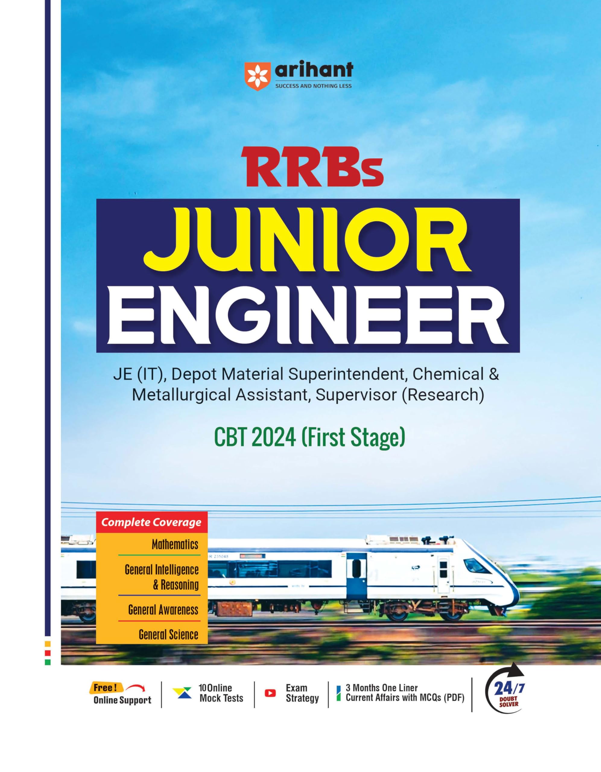 (Old Edition) Arihant Study Guide for RRBs Junior Engineer CBT 2024 (StageI) for Exam 2025