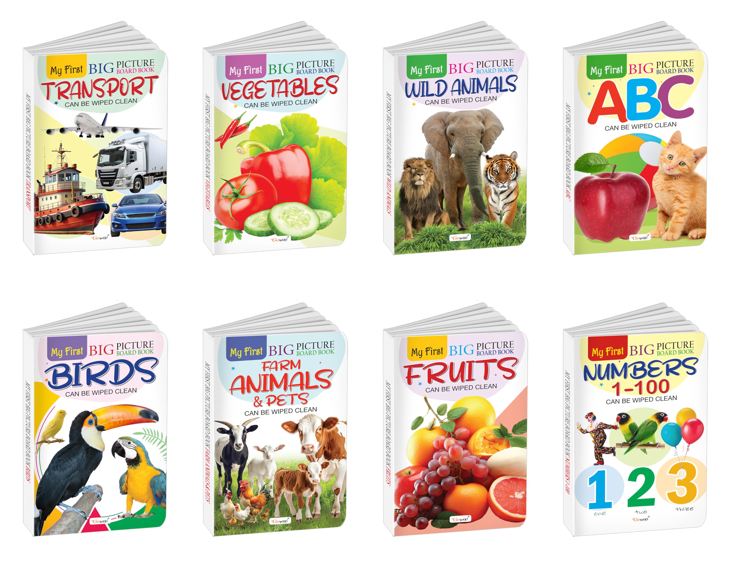 My First Big Picture Board Book ABC, Numbers 1100, Fruits, Vegetables and more : Picture board books for toddlers, Knowledgeabl