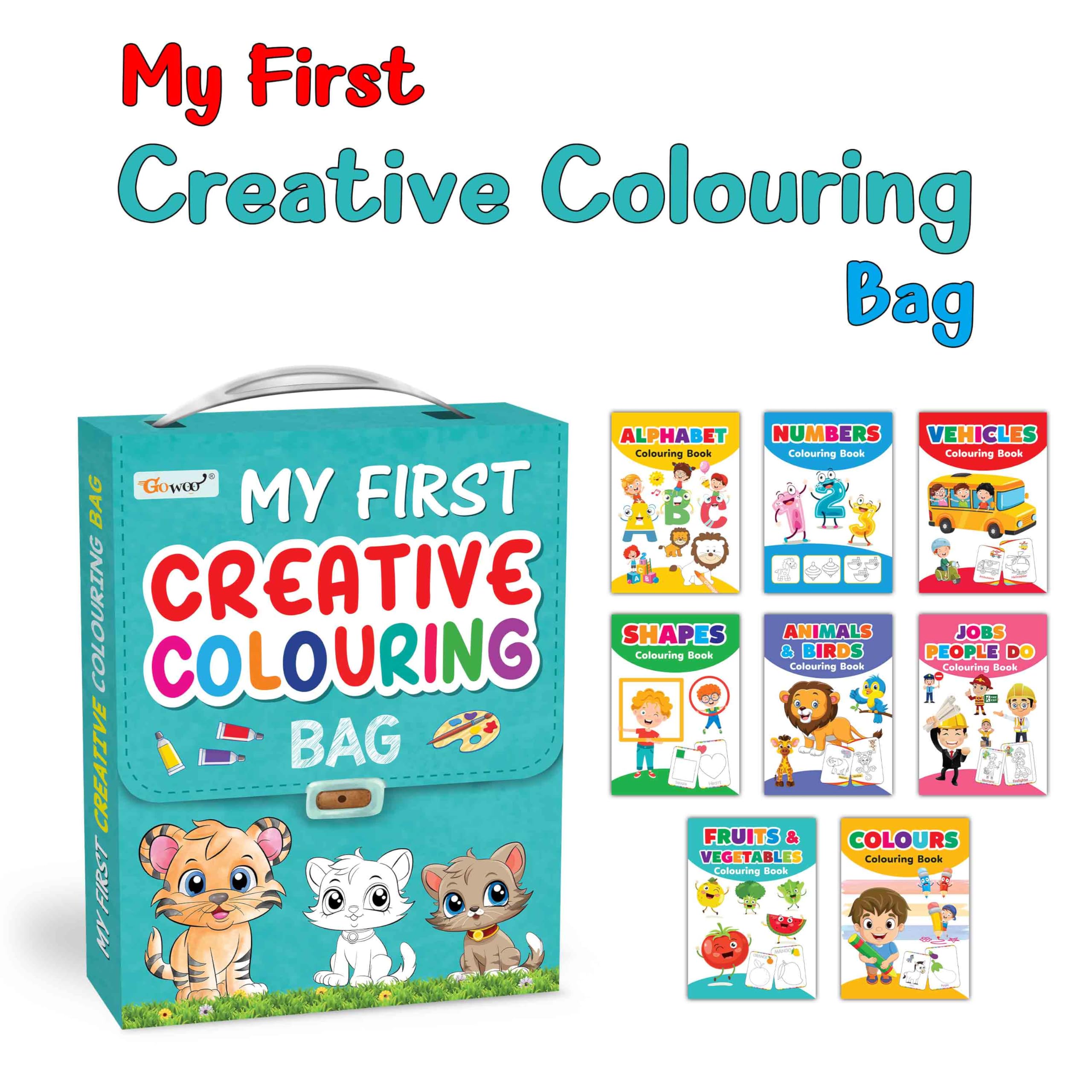 My First Picture Colouring Library Box Of 8 (PreSchool Books) | Gift Set For Kids