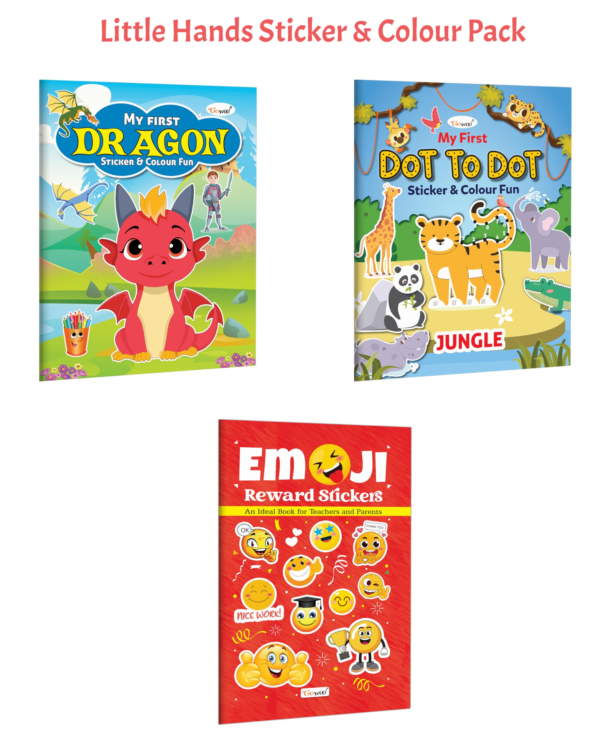 My First Dragon Sticker and Colour Fun, My First Dot to Dot Sticker & Colour Fun  Jungle and more : Dragon activity pack, jung