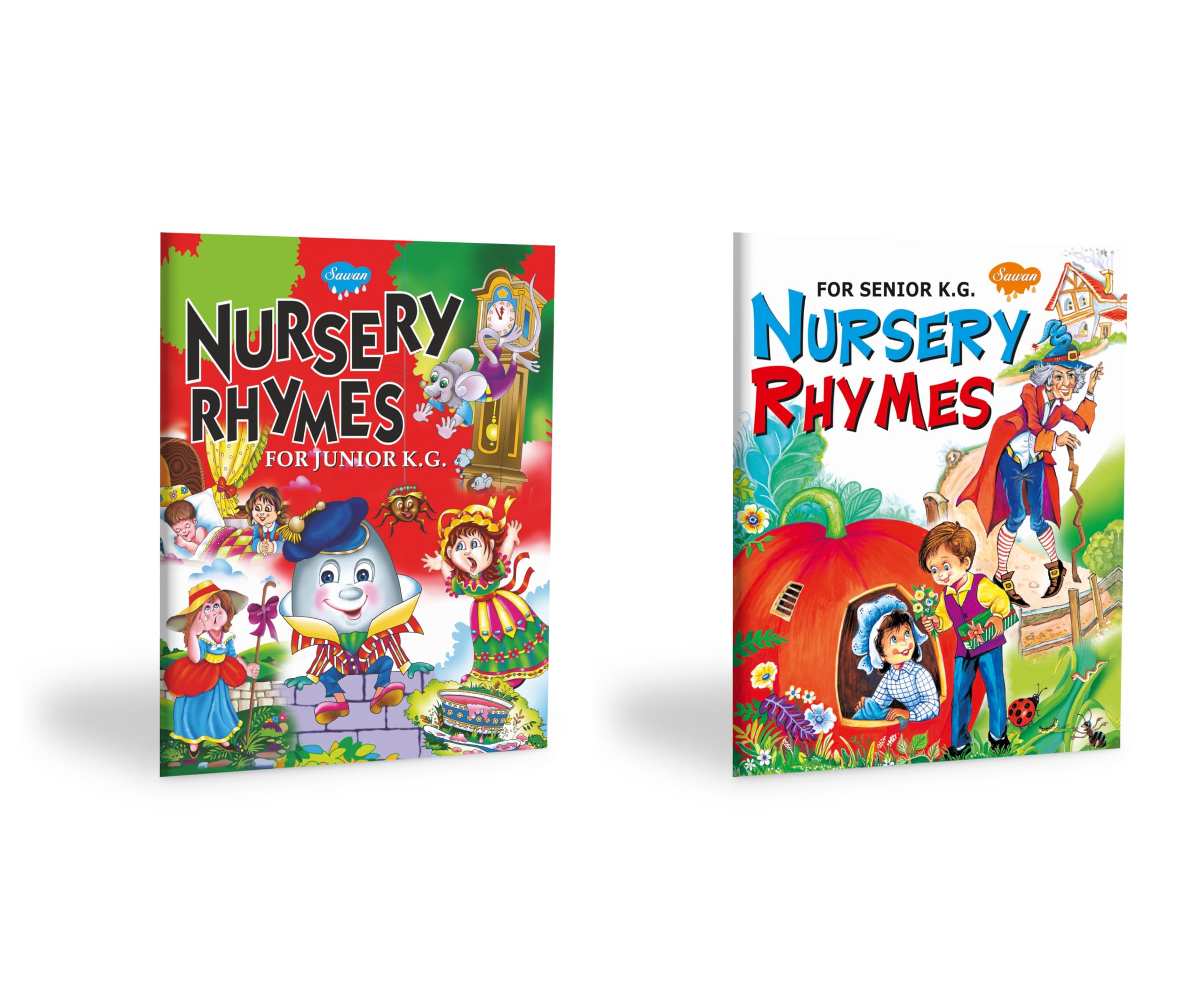 Sawan Set Of 2 Books My First Board Book (Nursery Rhymes For Junior Kg, Nursery Rhymes For Senior Kg)