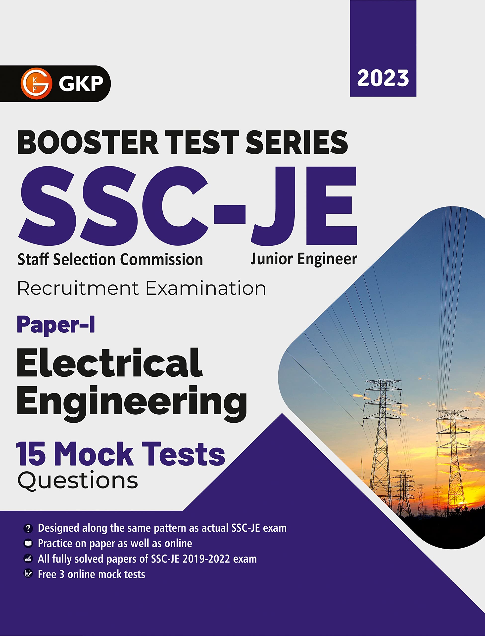 Ssc 2023 : Booster Test Series  Je Paper I  Electrical Engineering  15 Mock Tests (Includes 20192022 Papers) By Gkp