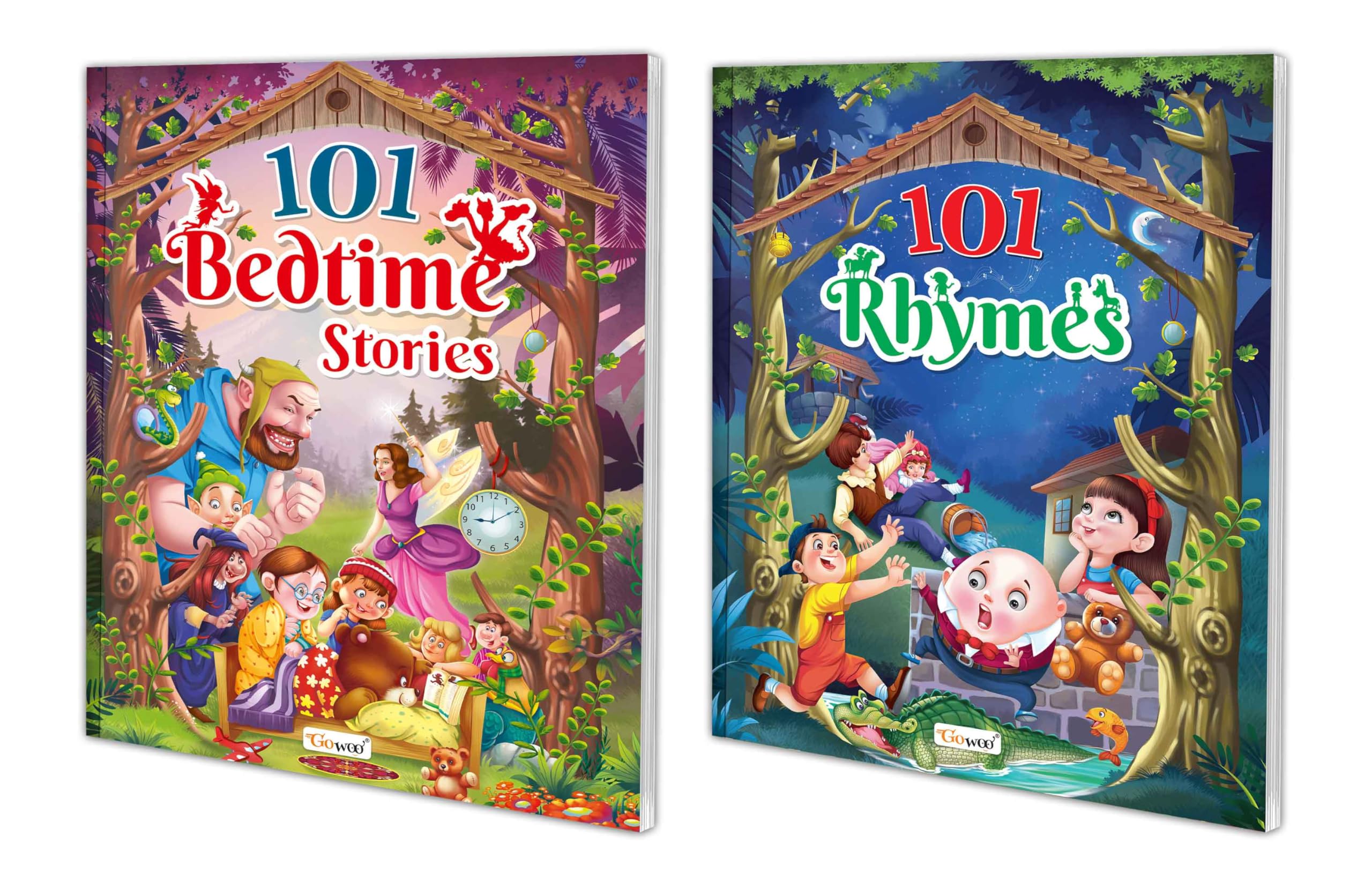 101 Bedtime Stories and 101 Rhymes Book for Kids (Ages 312) (Paperback): Children learning book, Kids rhymes book, Bedtime book