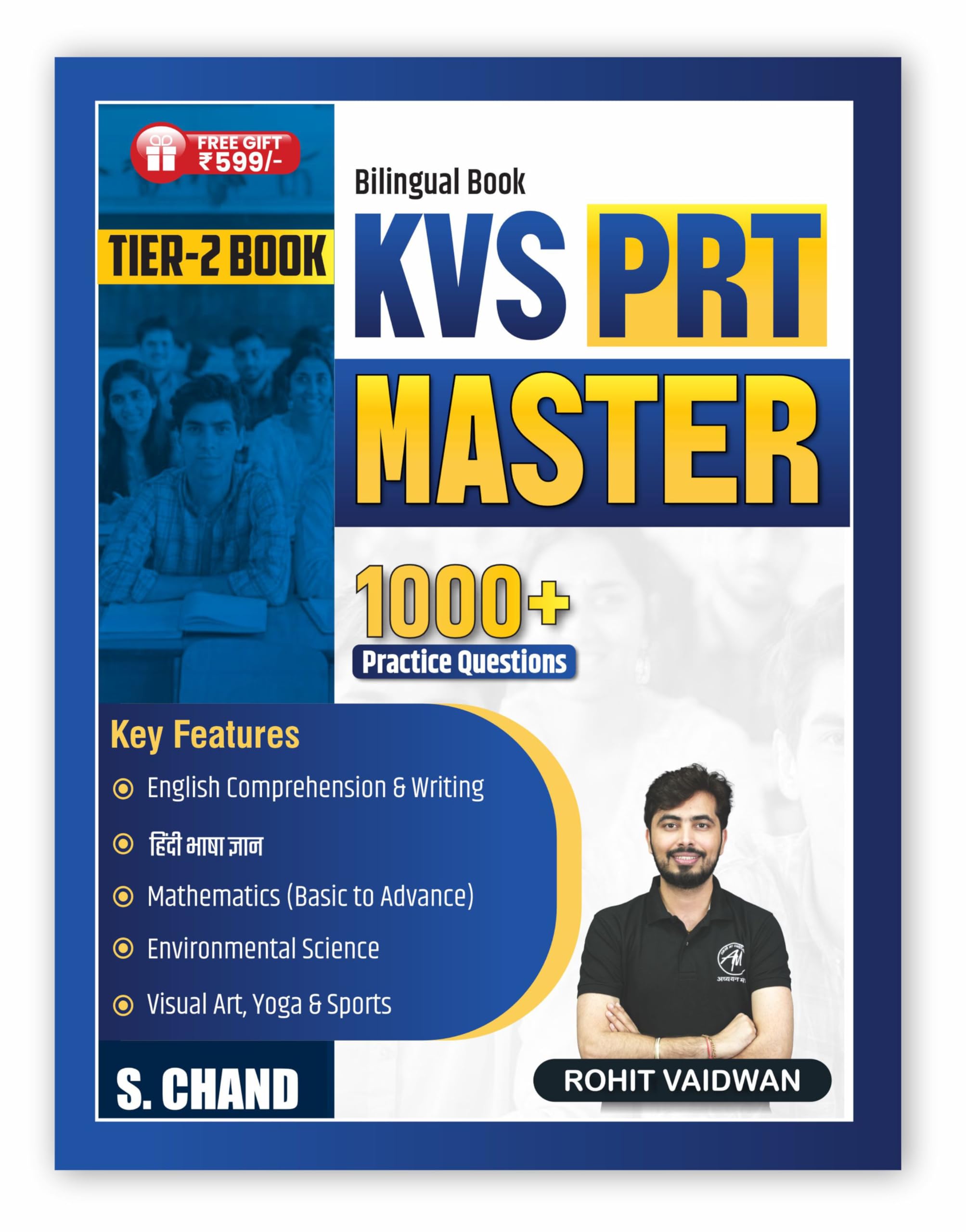 KVS PRT Master Bilingual Book 2026 | Tier 2 Exam | 1000+ Practice Questions | English Comprehension & Writing, Mathematics, Envi