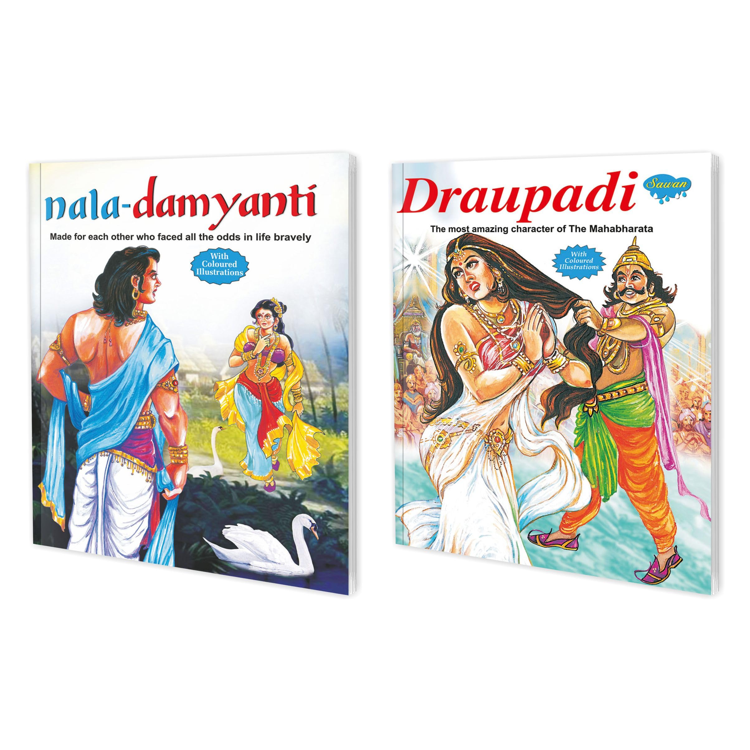 Set Of 2 Books | Children Story Books : Draupadi And NalaDamyanti