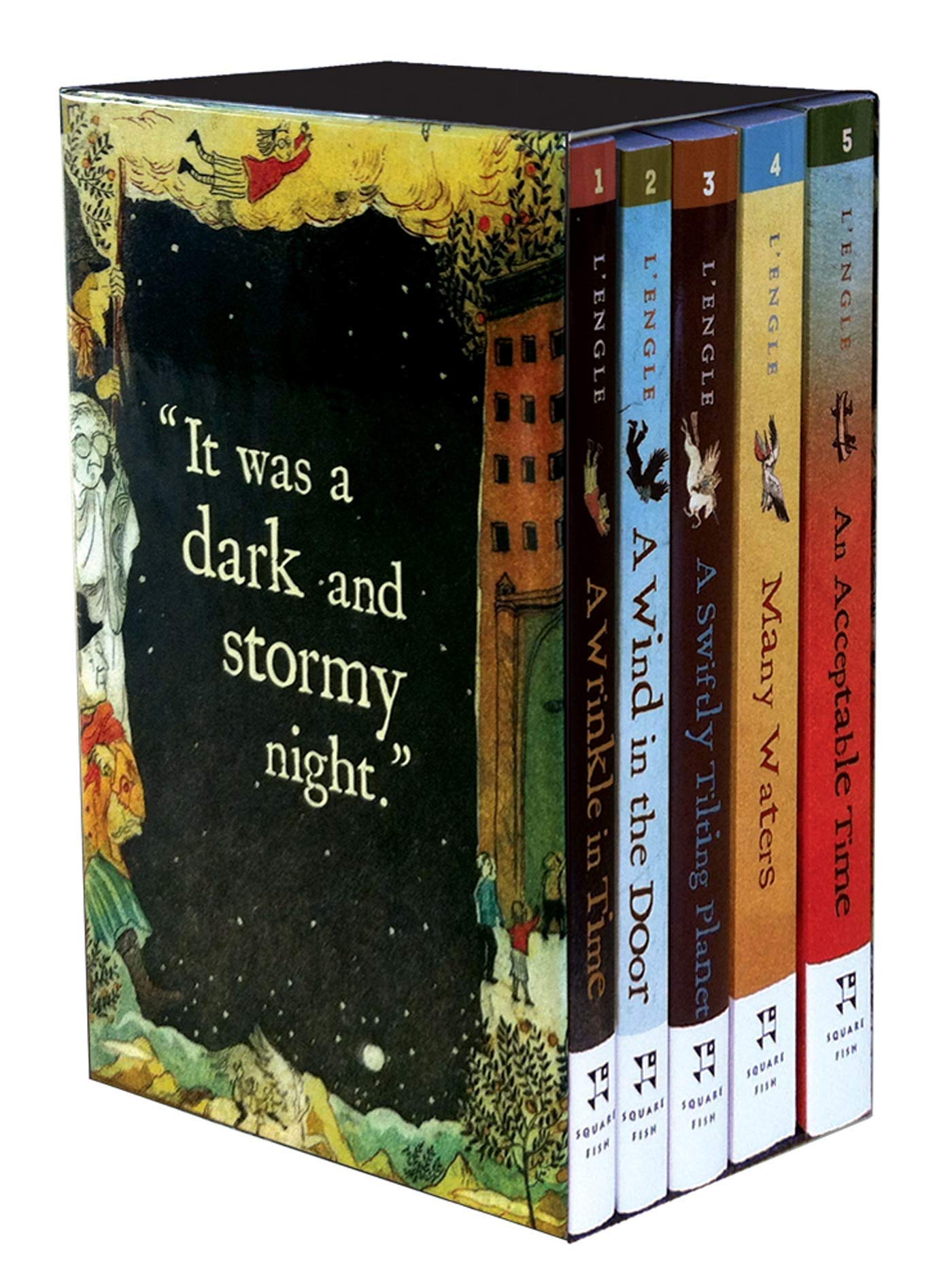 The Wrinkle in Time Quintet Boxed Set (A Wrinkle in Time, A Wind in the Door, A Swiftly Tilting Planet, Many Waters, An Acceptab