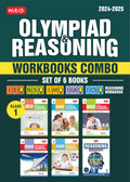 MTG NSOIMOIEOICSOIGKO Olympiad Workbook and Reasoning Book Combo Class 1 (Set of 6 Books) | MCQs, Previous Years Solved Pape