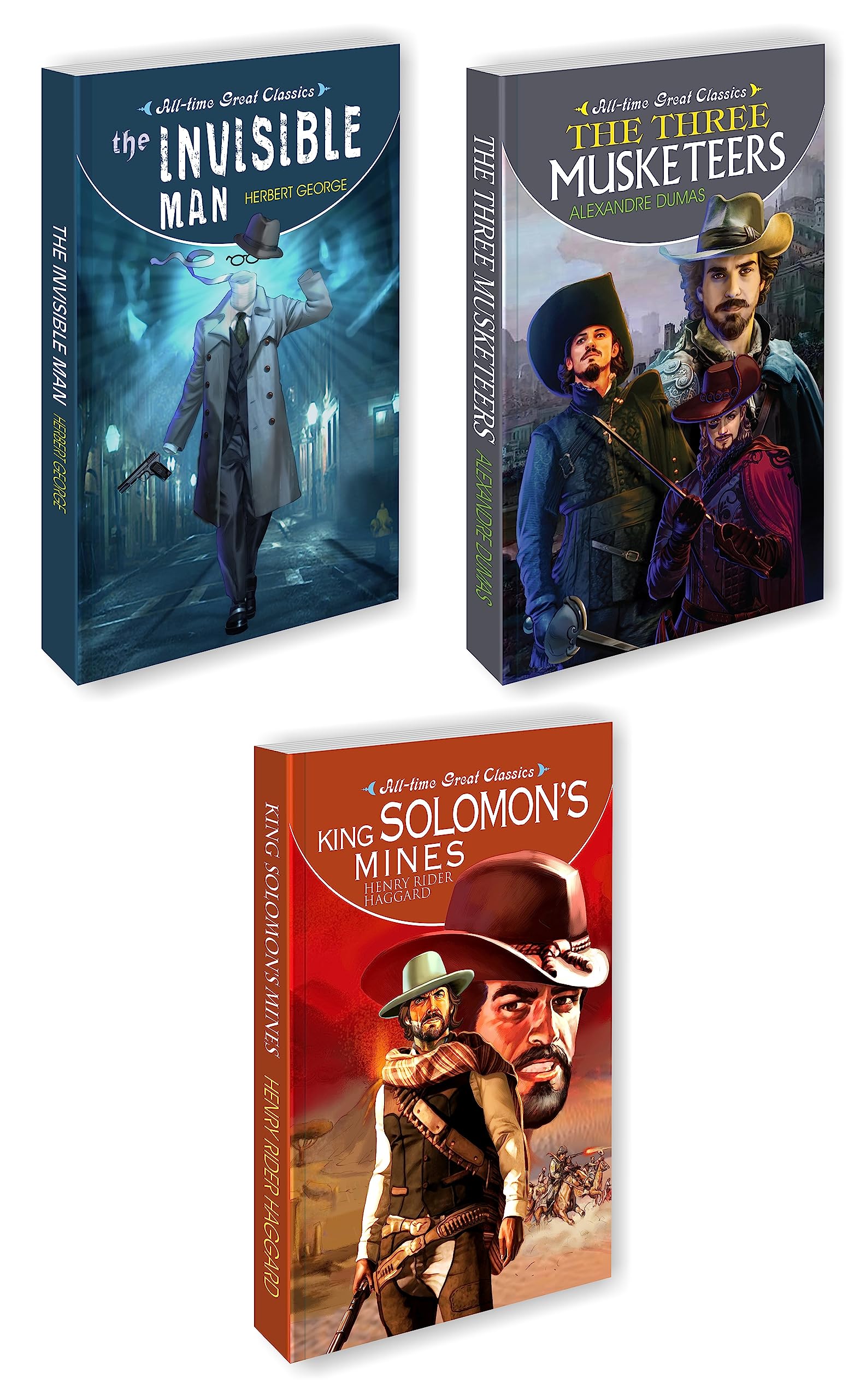 3 All Time Great Classics (The Invisible Man, The Three Musketeers, King SolomonS Mines)