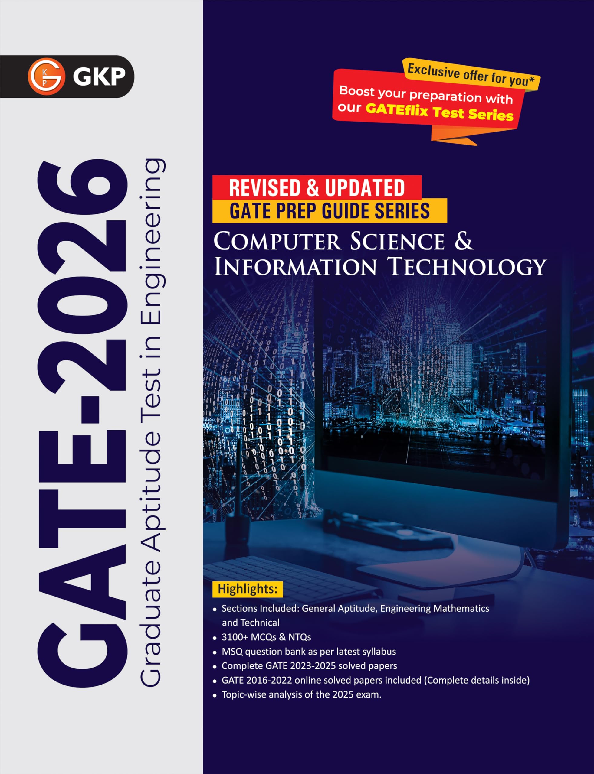 GKP GATE 2026 Computer Science and Information Technology Guide | Master General Aptitude, Engineering Mathematics, Technical & 