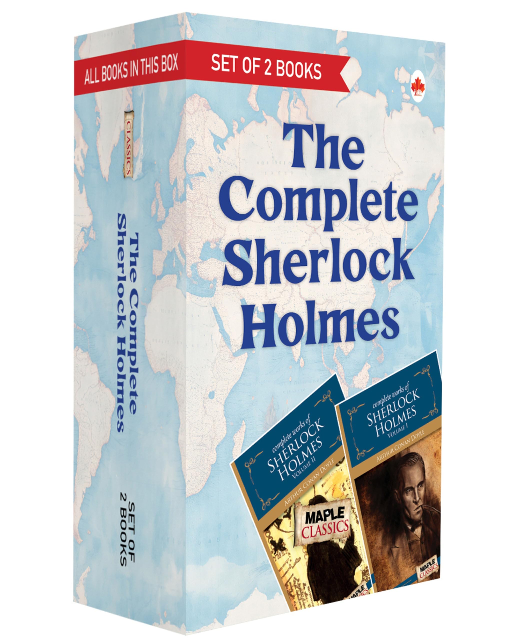 The Complete Sherlock Holmes (Vol I and II  Set of 2 Books)  Complete Collection of 4 Novels and 56 Short Stories