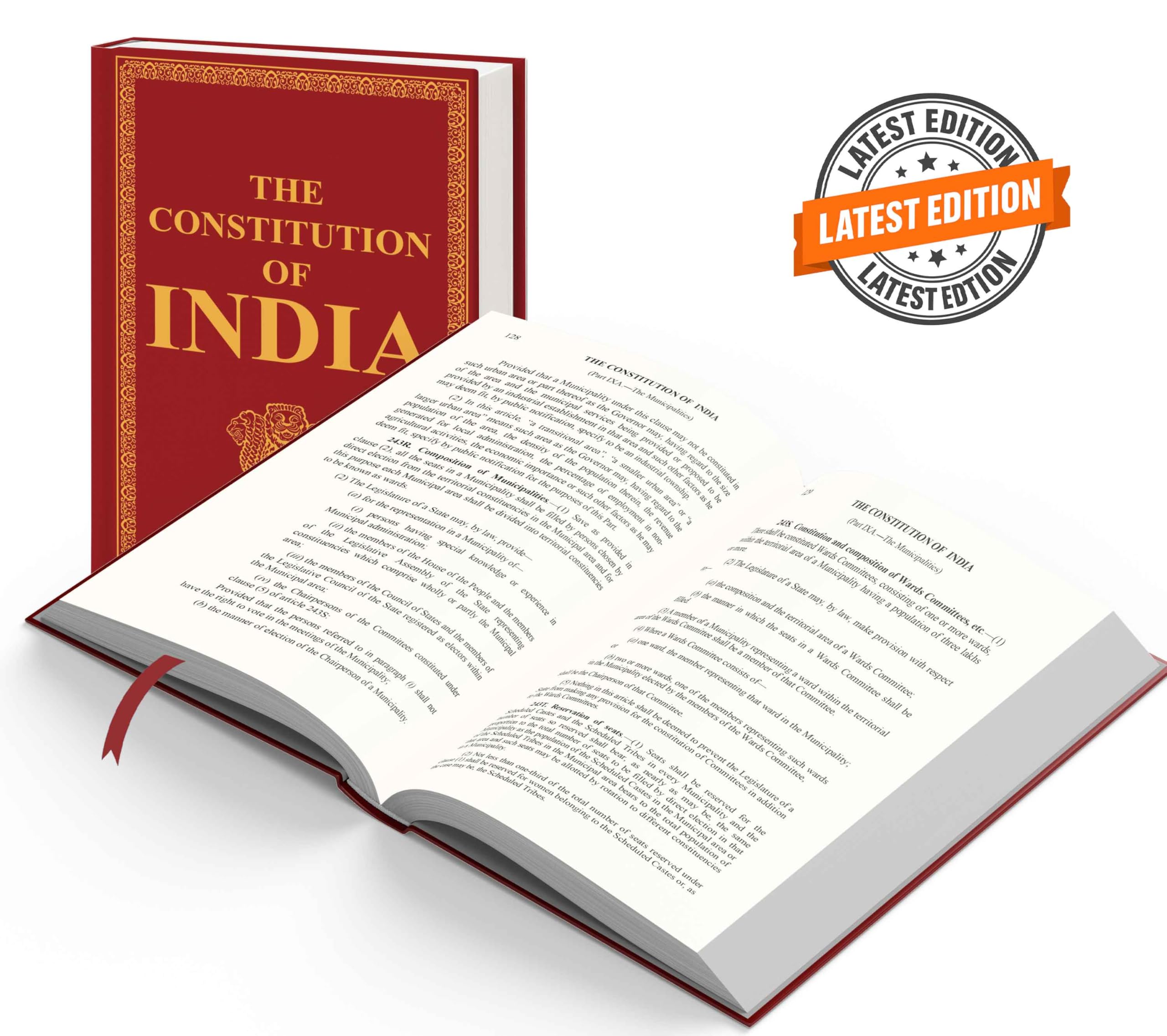 The Constitution of India (Deluxe Hardbound Edition)  Scholarly Legal Edition, Political Doctrine Manual, Governance and Justic