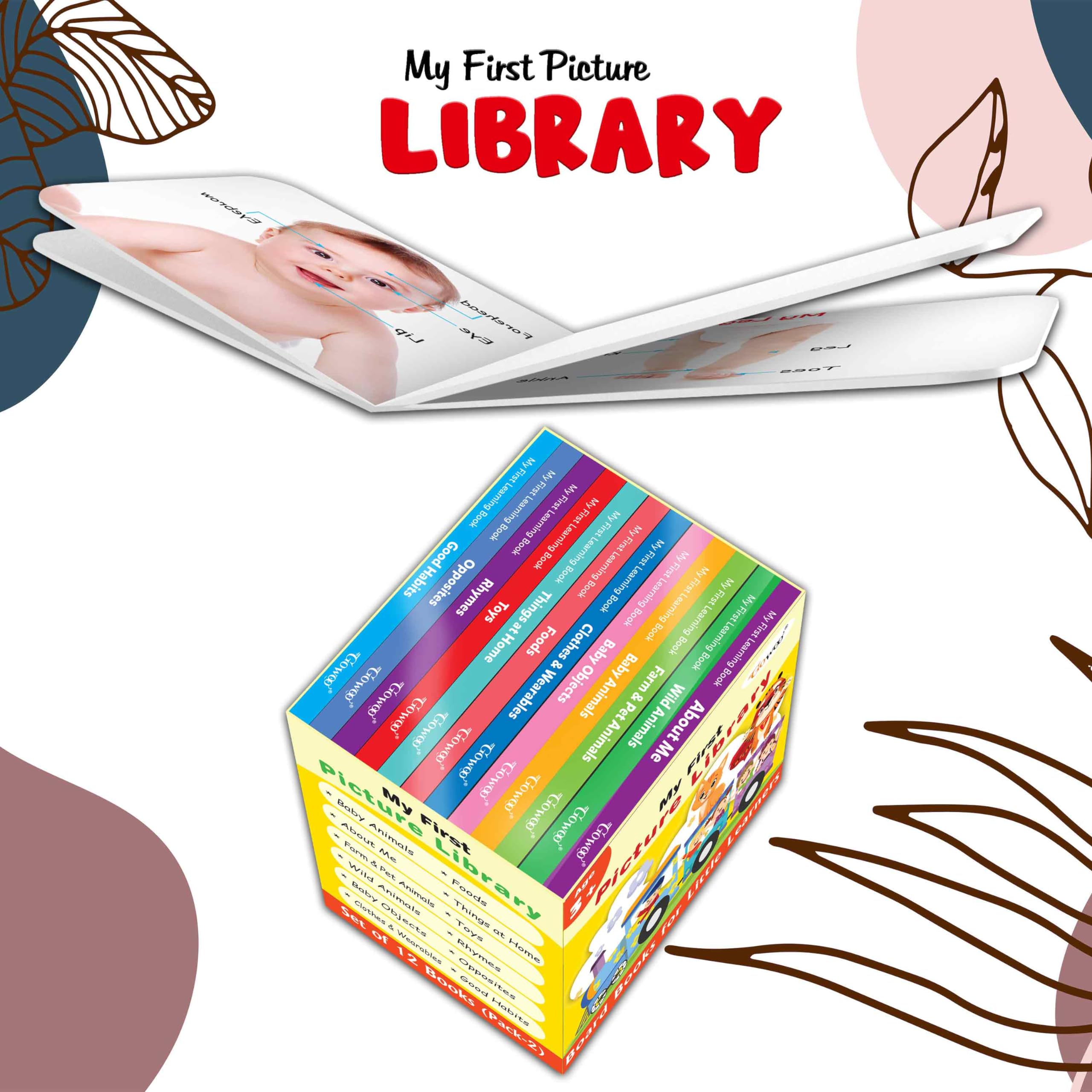 My First mini Learning Library Set for Kids (Yellow Edition) : Collection of early learning board books, My first mini library, 