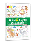 2 in 1 Wild & Farm Animals Copy to Colour : Creative animal colouring fun, 2 in 1 copy colouring, Farmyard and jungle themes, K