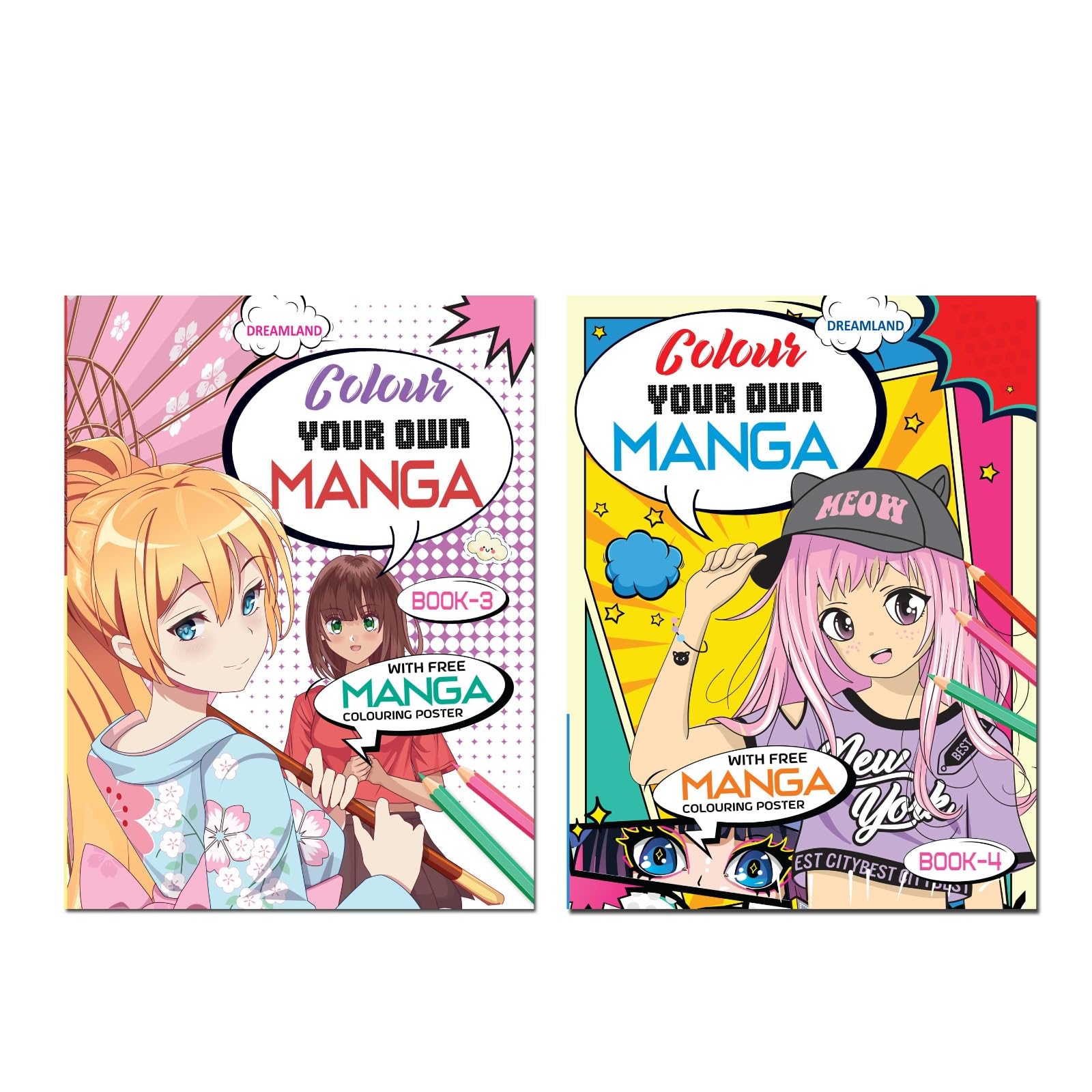 Colour Your Own Manga Combo Pack (Set Of 2 Book, 3 & 4)