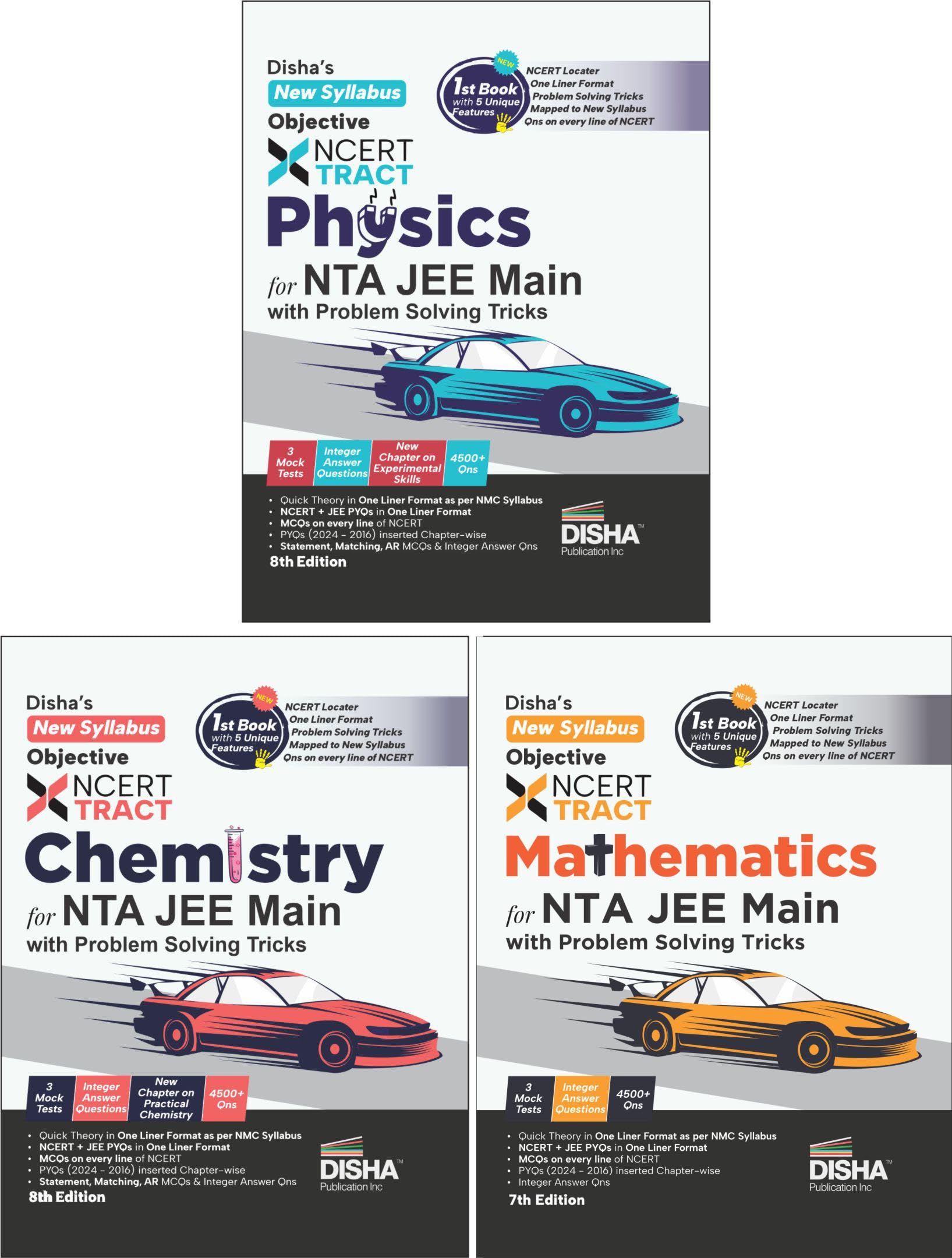 Dishas New Syllabus Objective NCERT Xtract Physics, Chemistry & Maths for NTA JEE Main 8th Edition|BITSAT, VITEEE & JEE Advanc