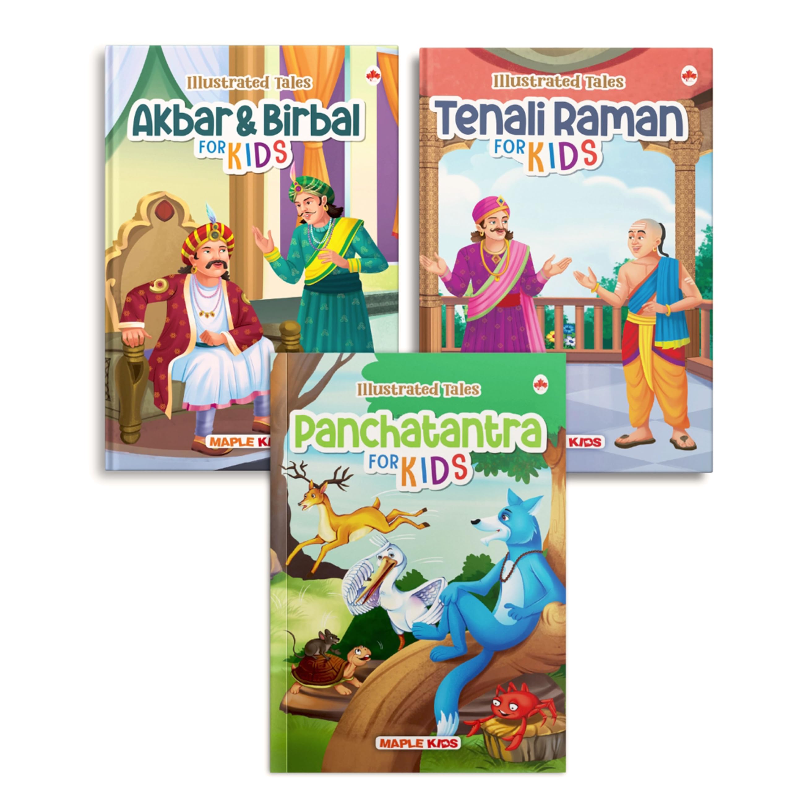 Story Books for Kids (Illustrated) (Set of 3 Books)  Panchatantra, Akbar Birbal, Tenali Raman  Illustrated Stories for Childre