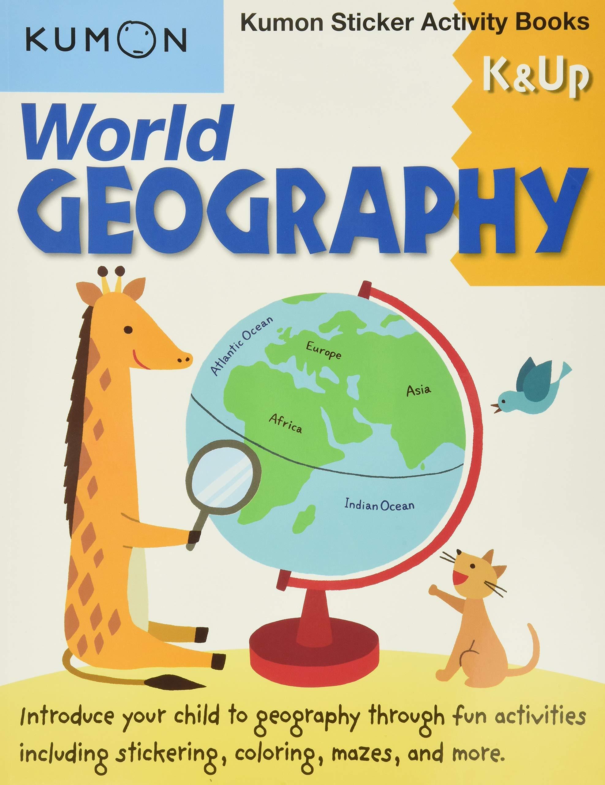 Kumon K & Up World Geography Sticker Activity Book (Kumon Sticker Activity Books)