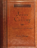 Jesus Calling, Large Text Brown Leathersoft, with full Scriptures: Enjoying Peace in His Presence (a 365day Devotional)