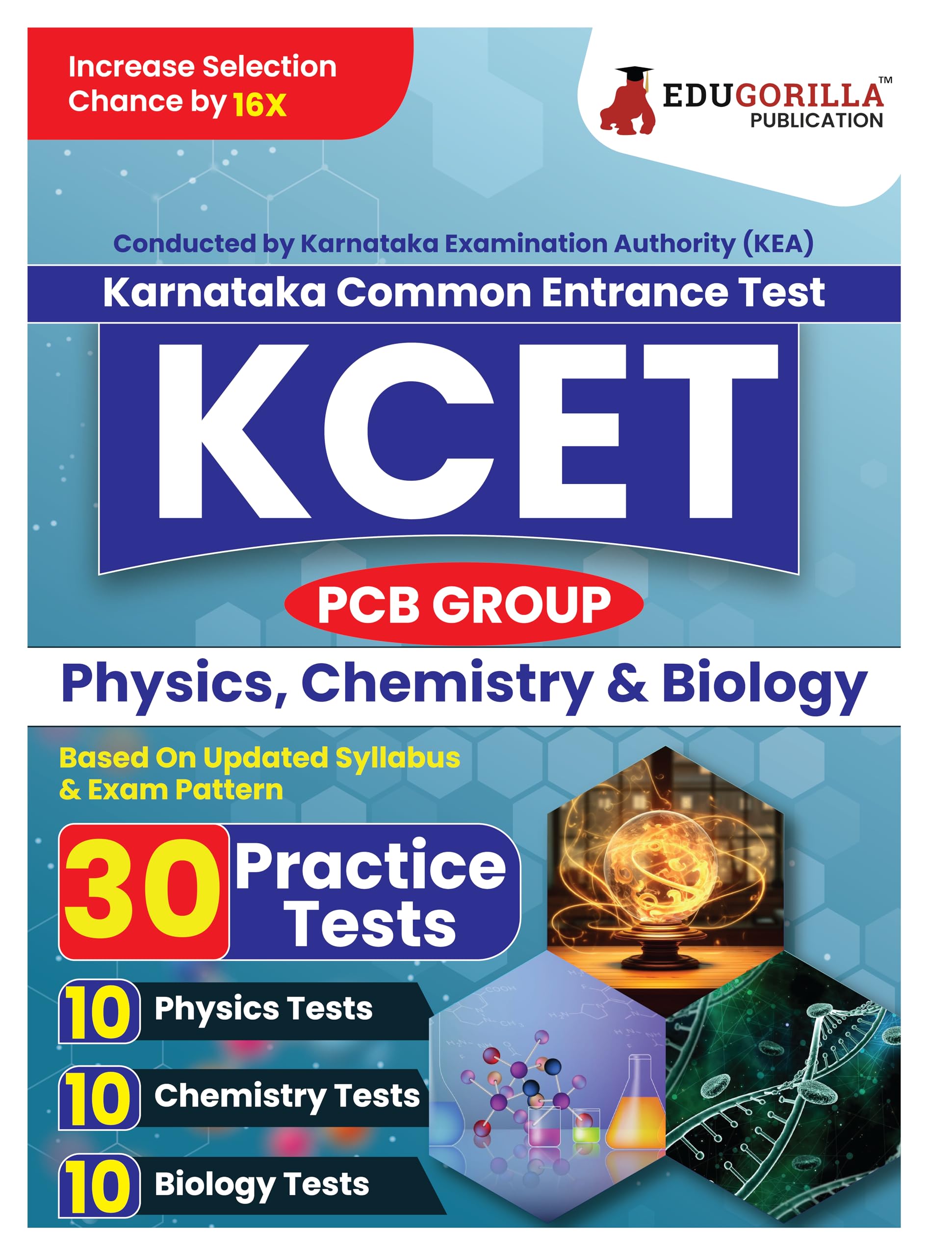 Kcet 2024  Karnataka Common Entrance Test For Medical Courses (Pcb Group)  30 Practice Tests Of Physics, Chemistry And Biology