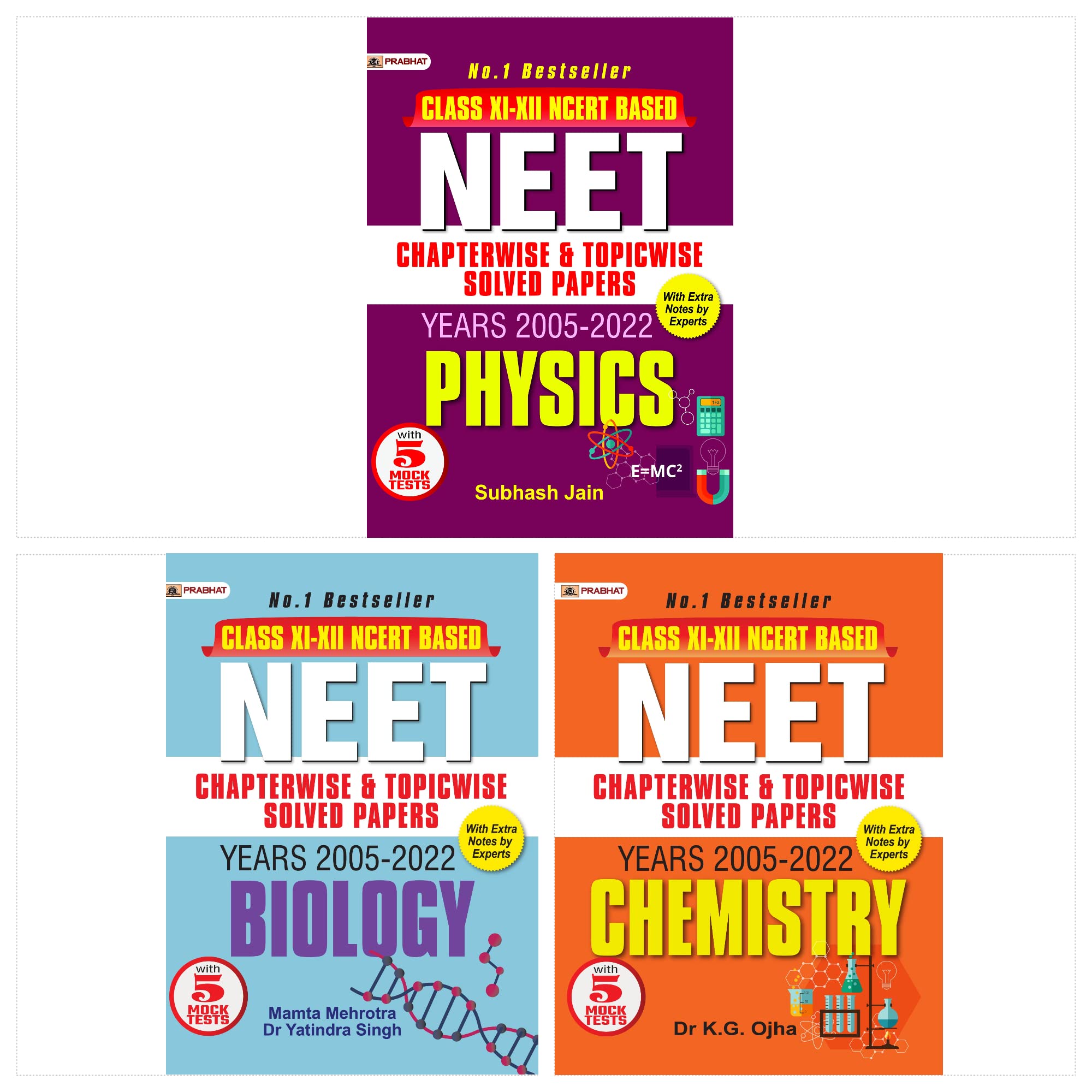 NEET ChapterWise & TopicWise Solved Papers: Physics/ NEET ChapterWise & TopicWise Solved Papers: Biology Paperback, Subhash 