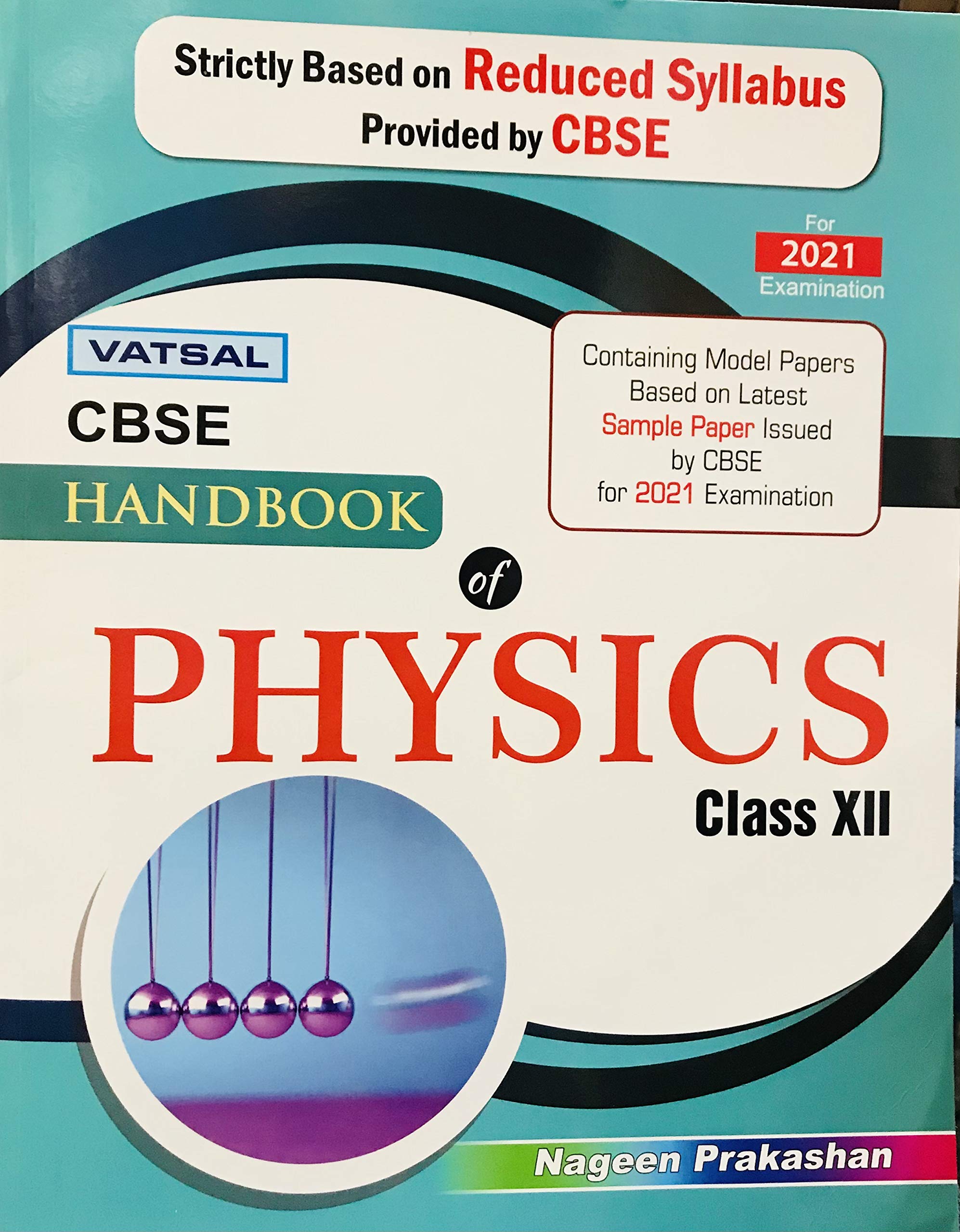 Vatsal Cbse Handbook Of Physics Class 12 (Based On Reduced Syllabus For 2021 Examination)